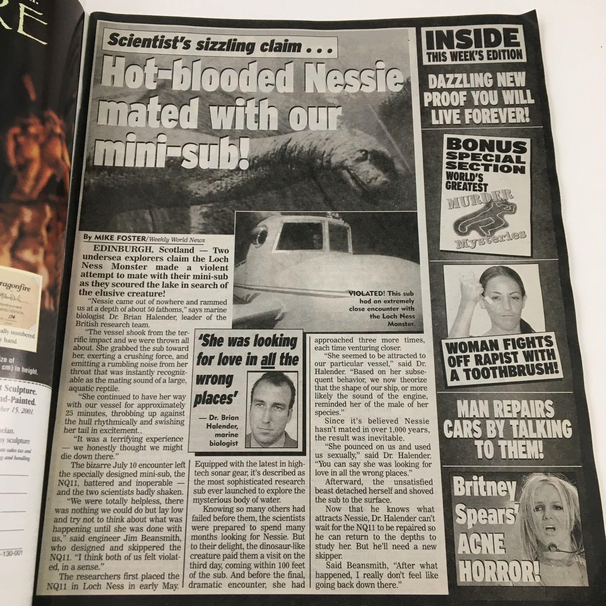 Weekly World News August 14 2001 Second Grade Depression by September No Label