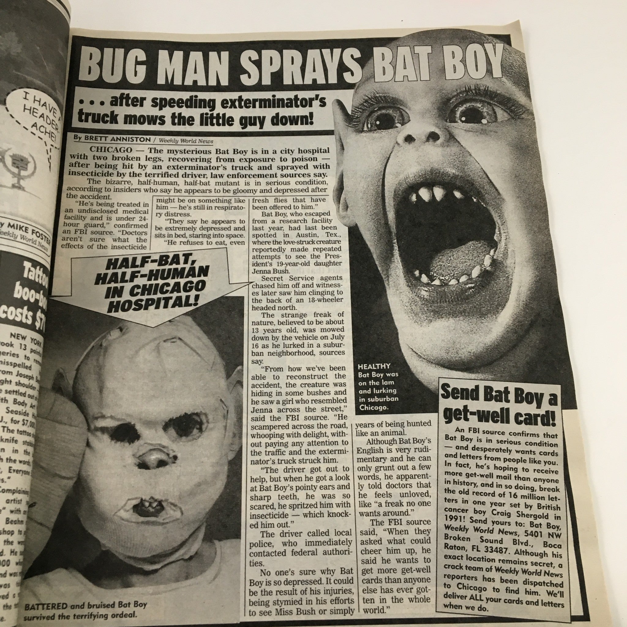 Weekly World News August 14 2001 Second Grade Depression by September No Label