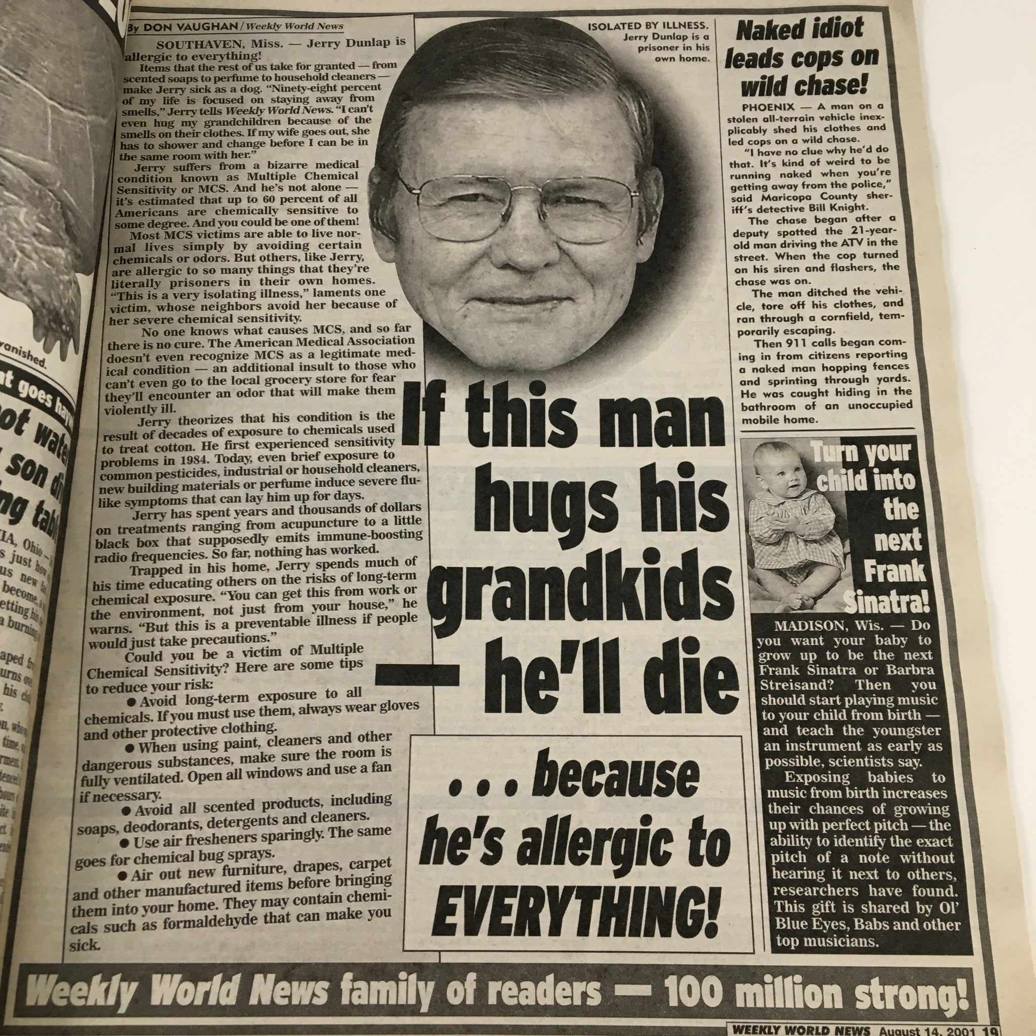 Weekly World News August 14 2001 Second Grade Depression by September No Label