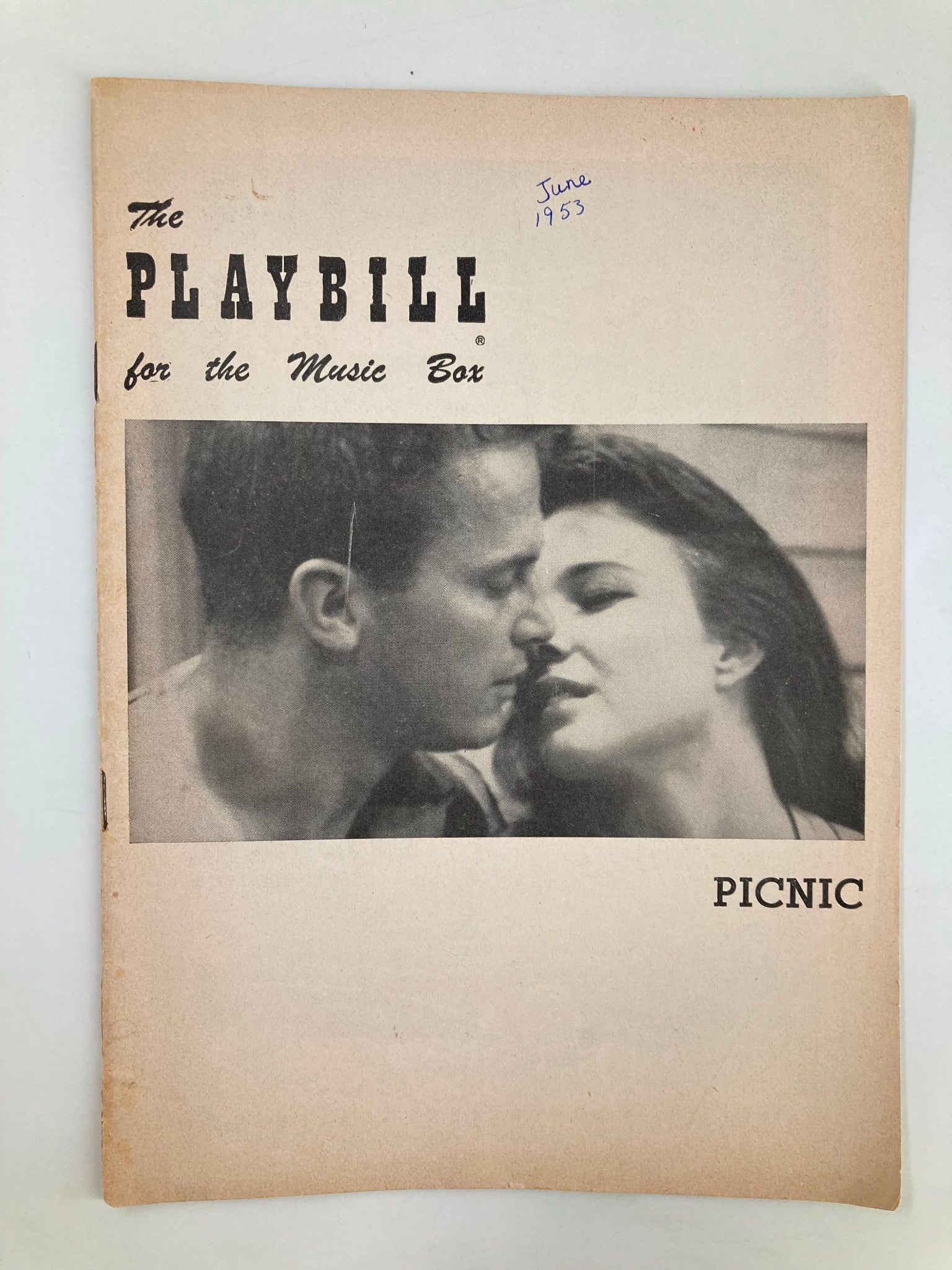 1953 Playbill The Music Box Ralph Meeker, Janice Rule in Picnic by William Inge