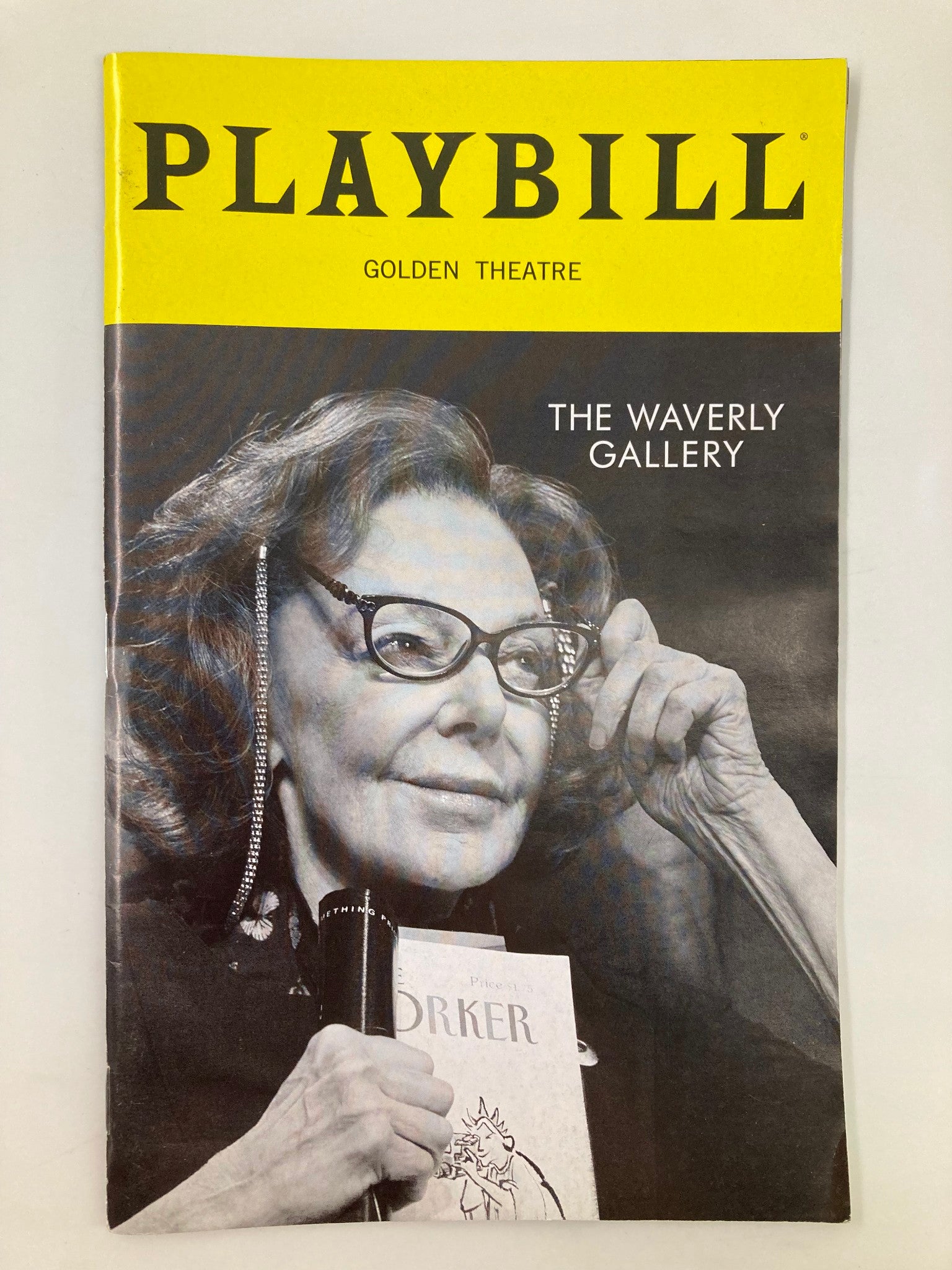 2018 Playbill Golden Theatre Elaine May, Lucas Hedges in The Waverly Gallery