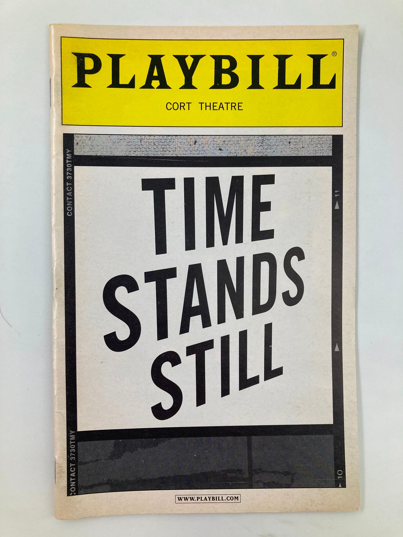 2011 Playbill Cort Theatre Laura Linney, Eric Bogosian in Time Stands Still