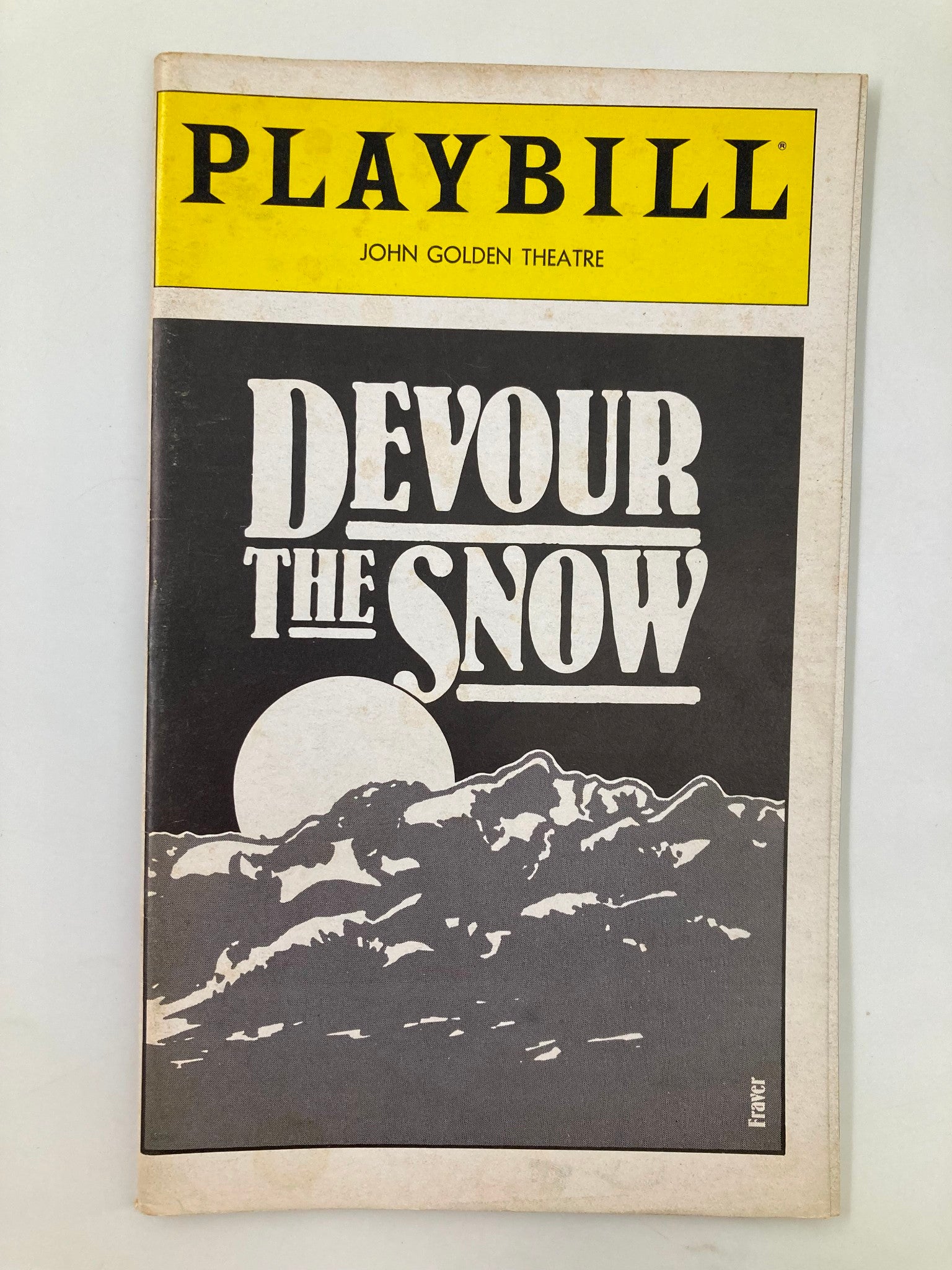 1979 Playbill John Golden Theatre John DeVeries, Stephen Joyce Devour the Snow