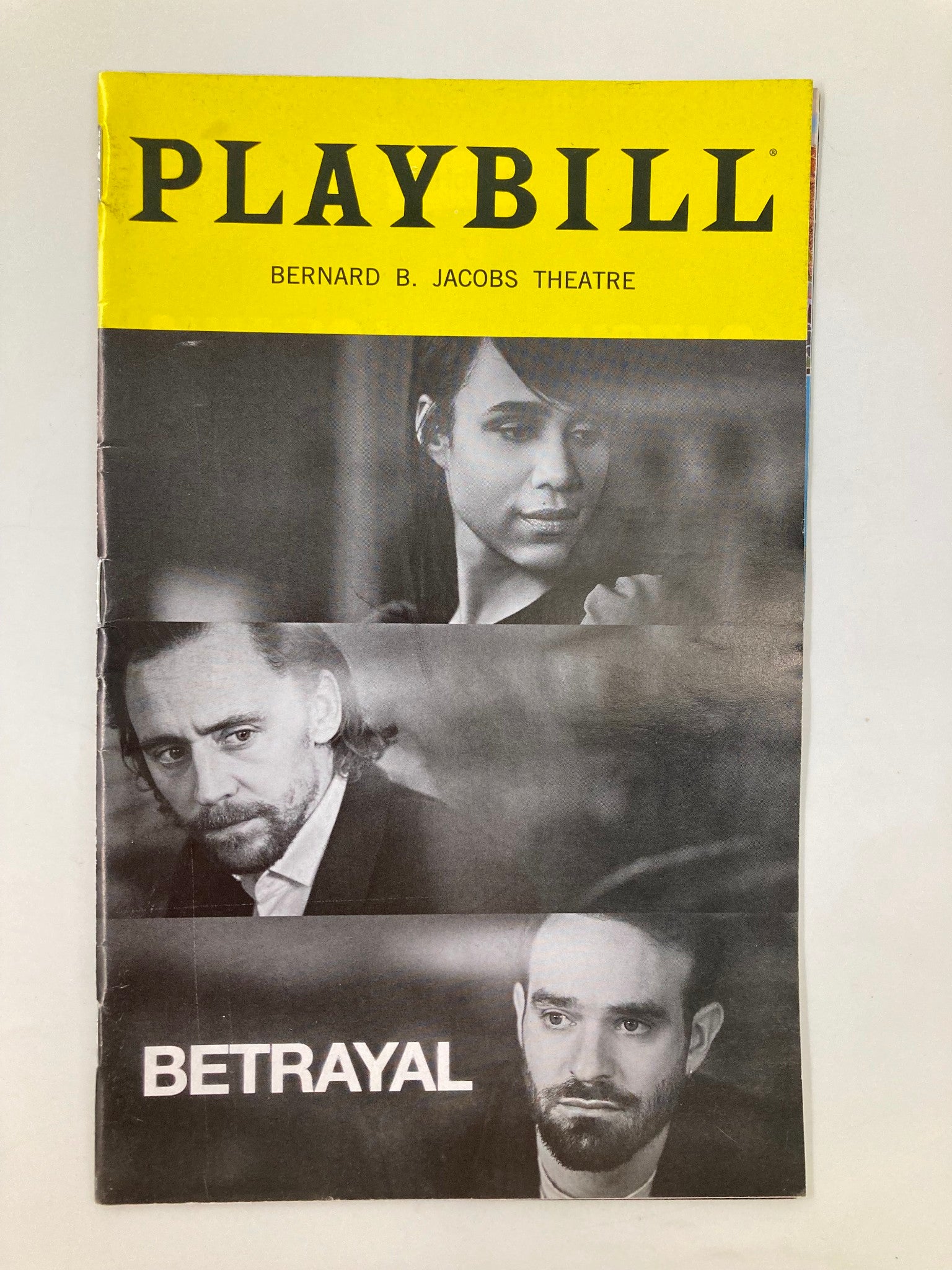 2019 Playbill Bernard B. Jacobs Theatre Charlie Cox, Tom Hiddleston in Betrayal