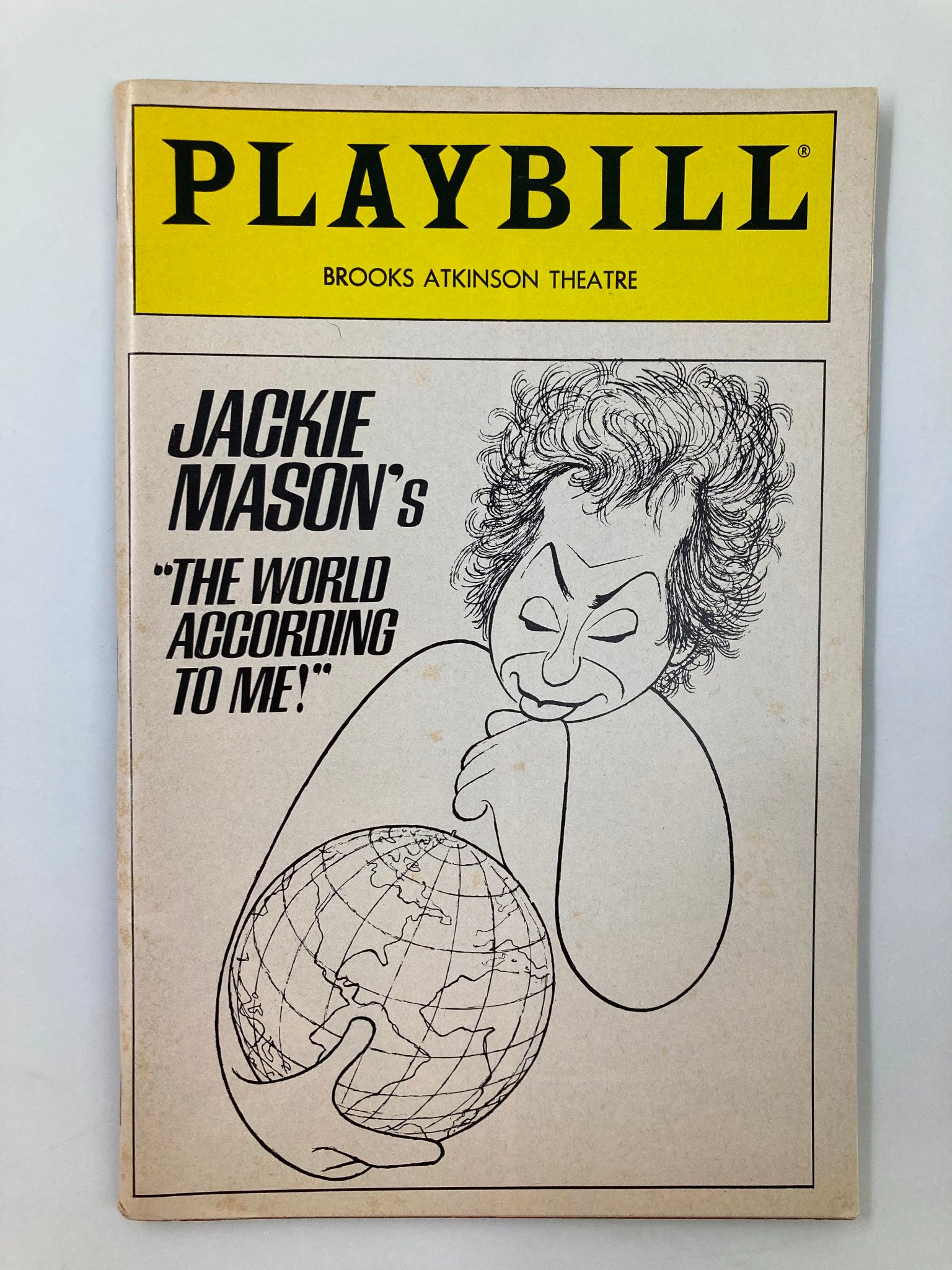 1988 Playbill Brooks Atkinson Theatre Jackie Mason's The World According To Me!