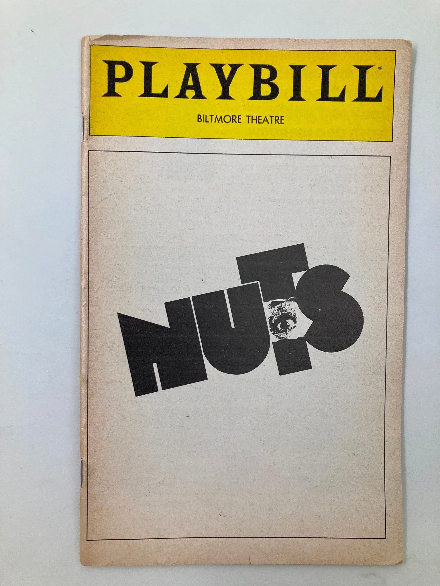 1980 Playbill Biltmore Theatre Anne Twomey, Gregory Abels, Dave Florek in Nuts