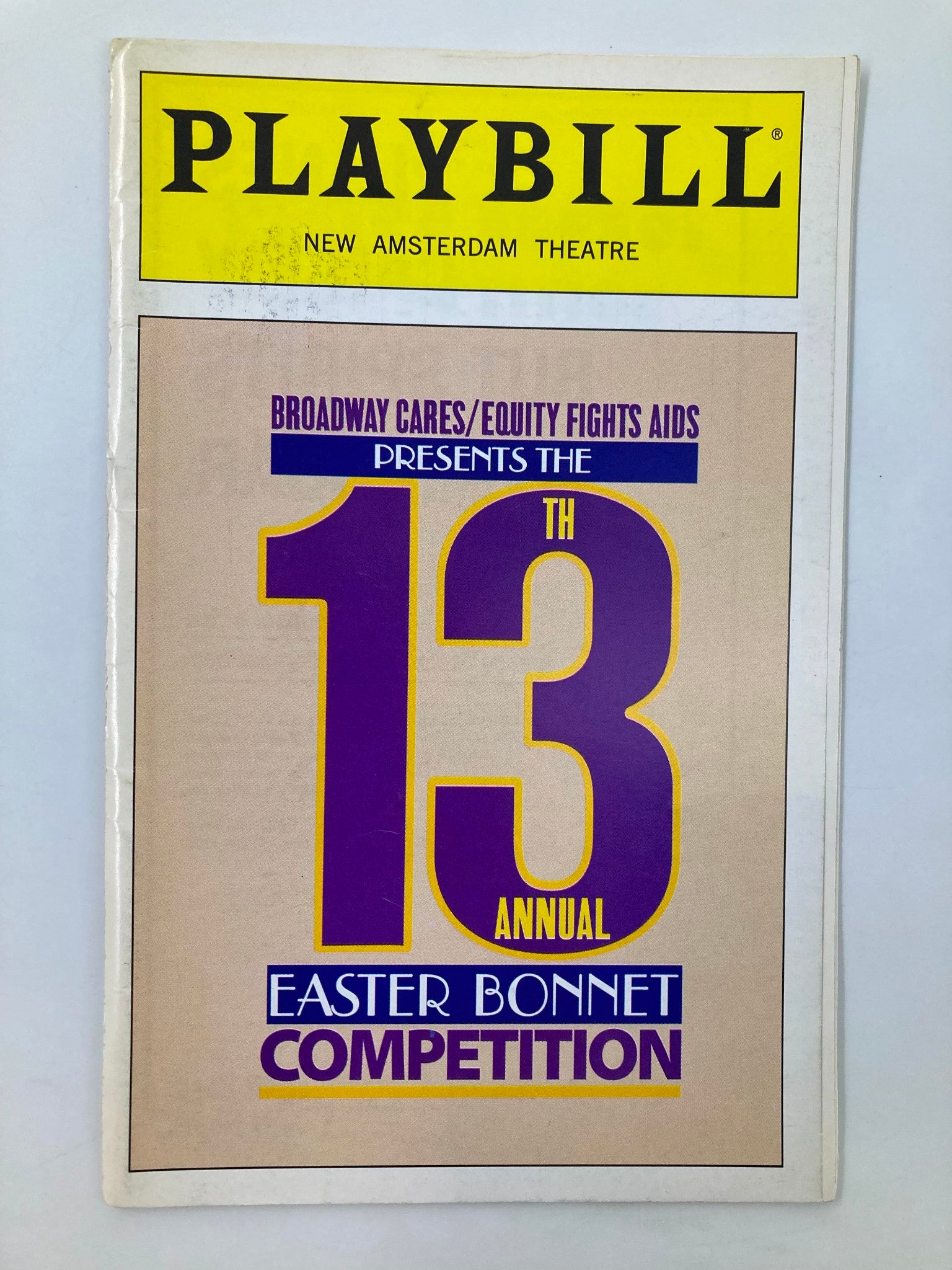 1999 Playbill New Amsterdam Theatre The 13th Annual Easter Bonnet Competition