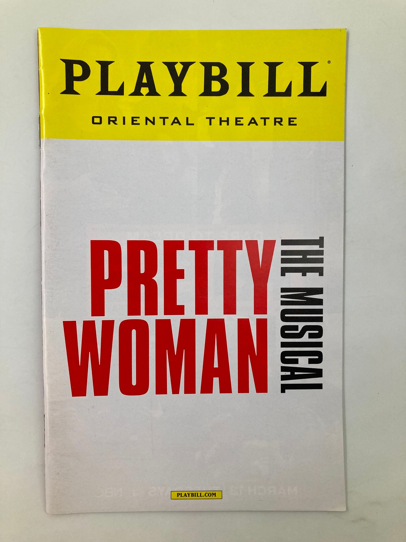 2018 Playbill Oriental Theatre Samantha Barks and Steve Kazee in Pretty Woman