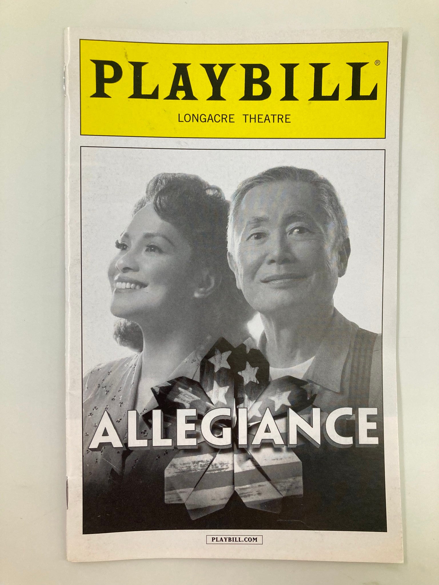 2016 Playbill Longacre Theatre George Takei, Telly Leung in Allegiance