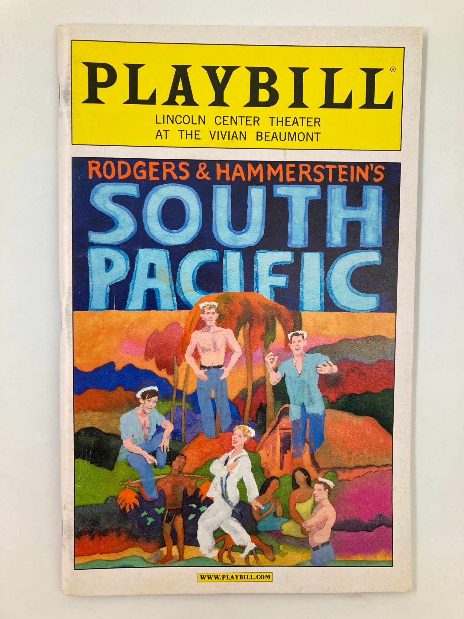 2008 Playbill Lincoln Center Theater Kell O'Hara, Paulo Szot in South Pacific