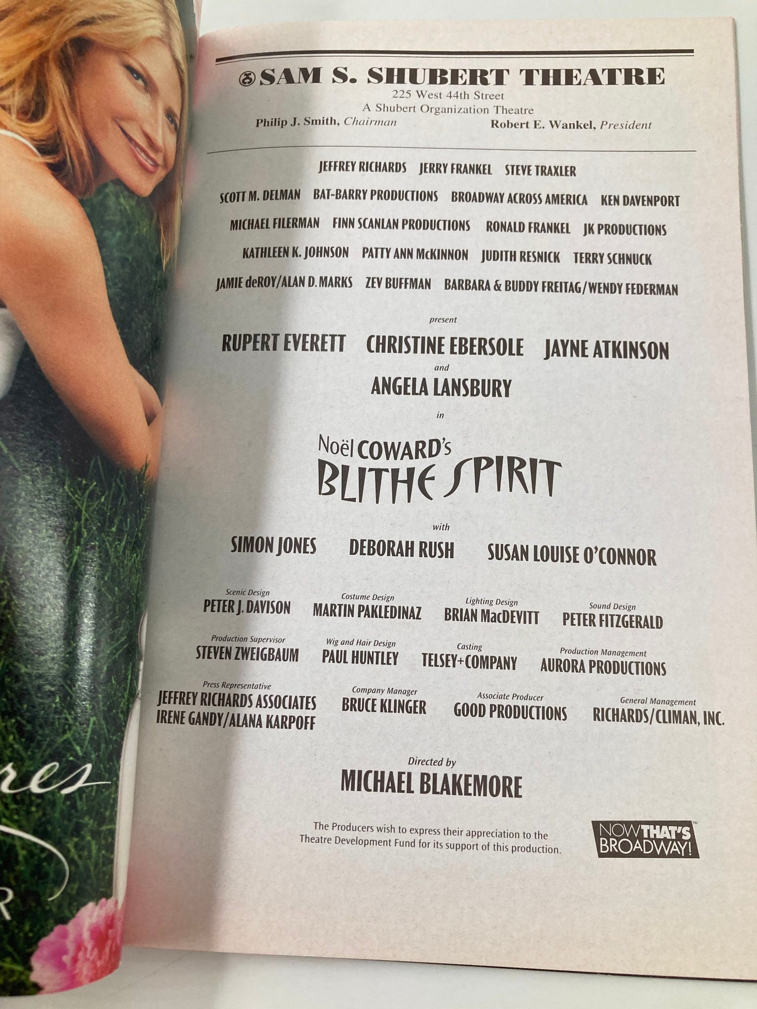 2009 Playbill Sam S. Shubert Theatre Angela Lansbury in Blithe Spirit VG
