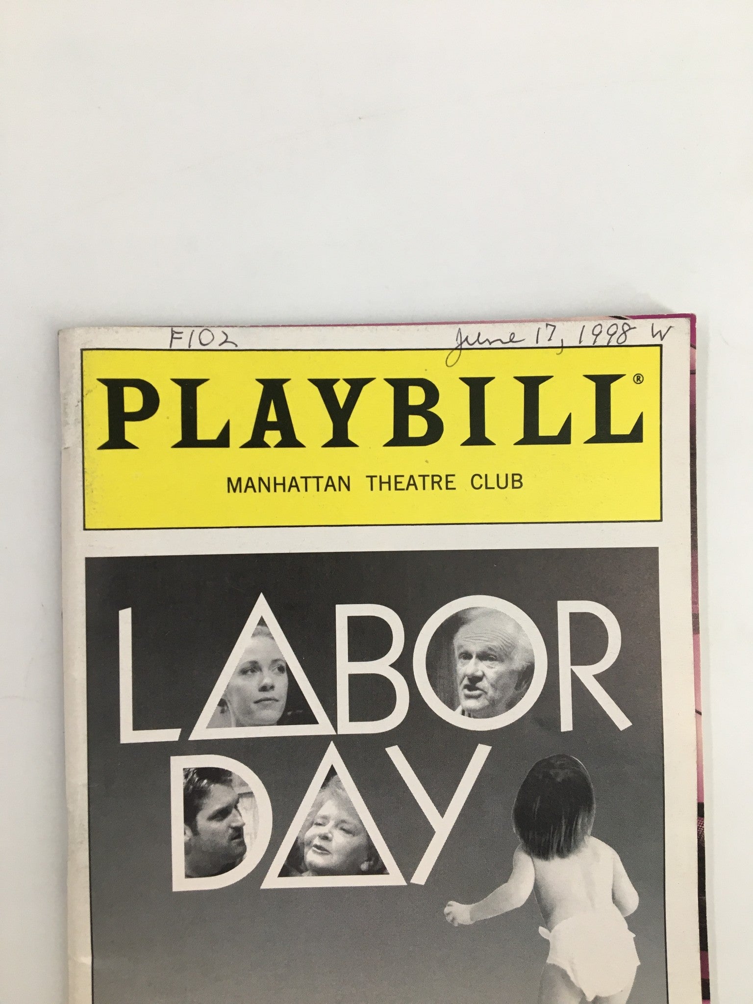 1998 Playbill Manhattan Theatre Club Brooks Ashmanskas in Labor Day