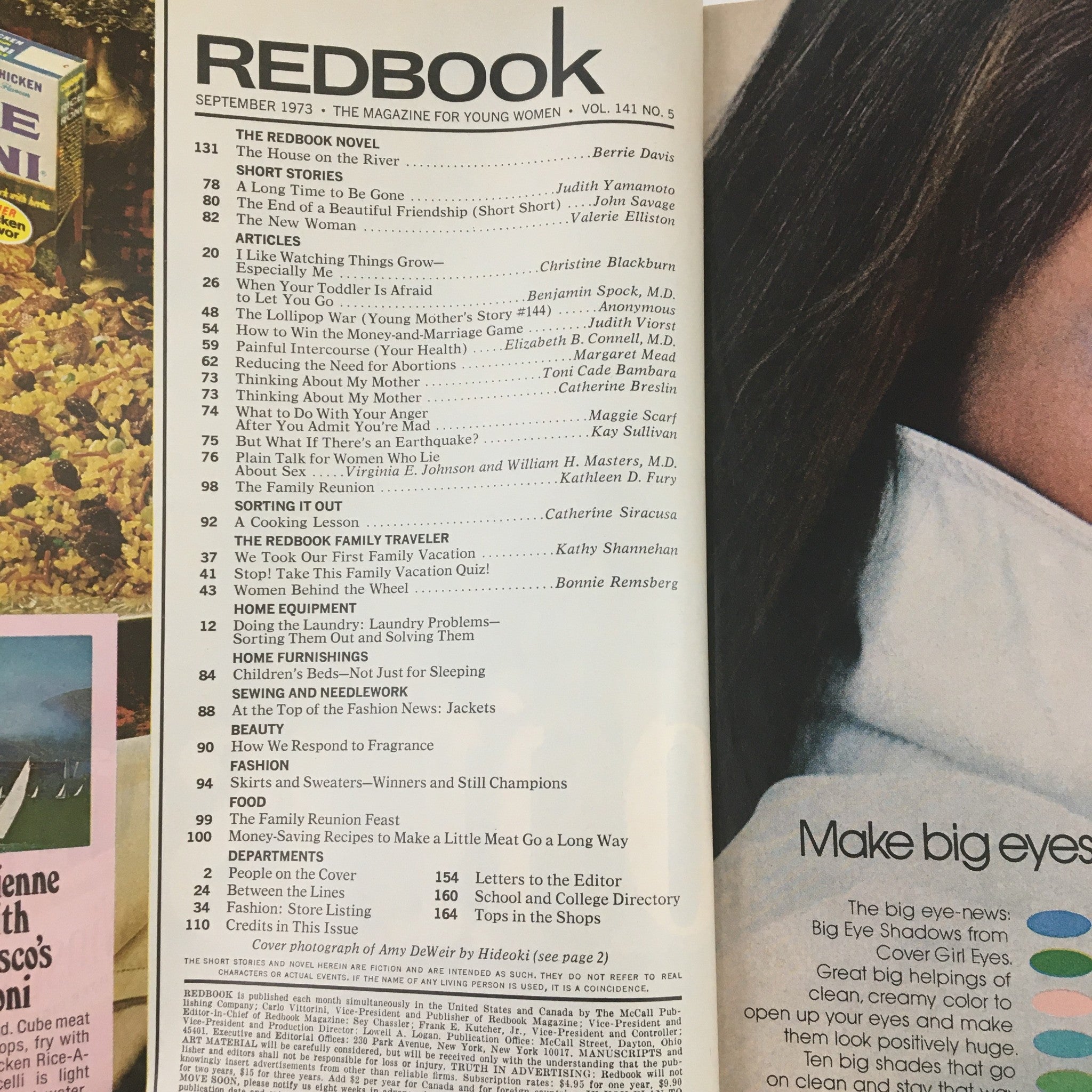 Redbook Magazine September 1973 Cover Photograph of Amy DeWeir by Hideoki