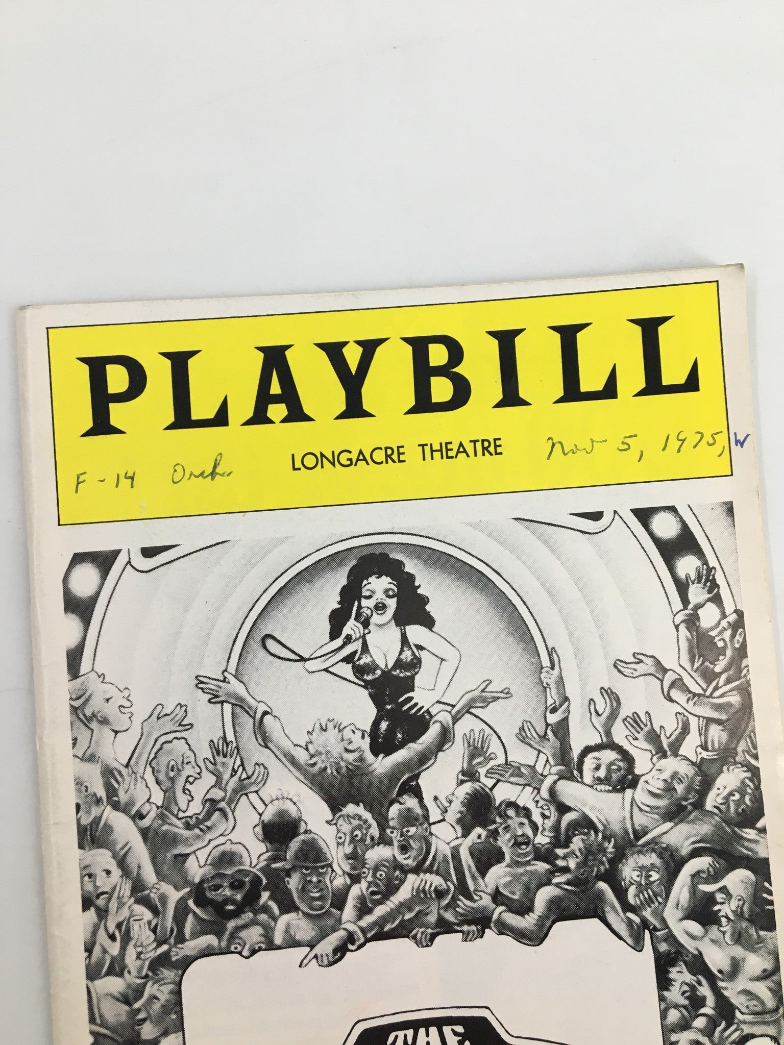 1975 Playbill Longacre Theatre June Gable, Mike Kellin in The Ritz