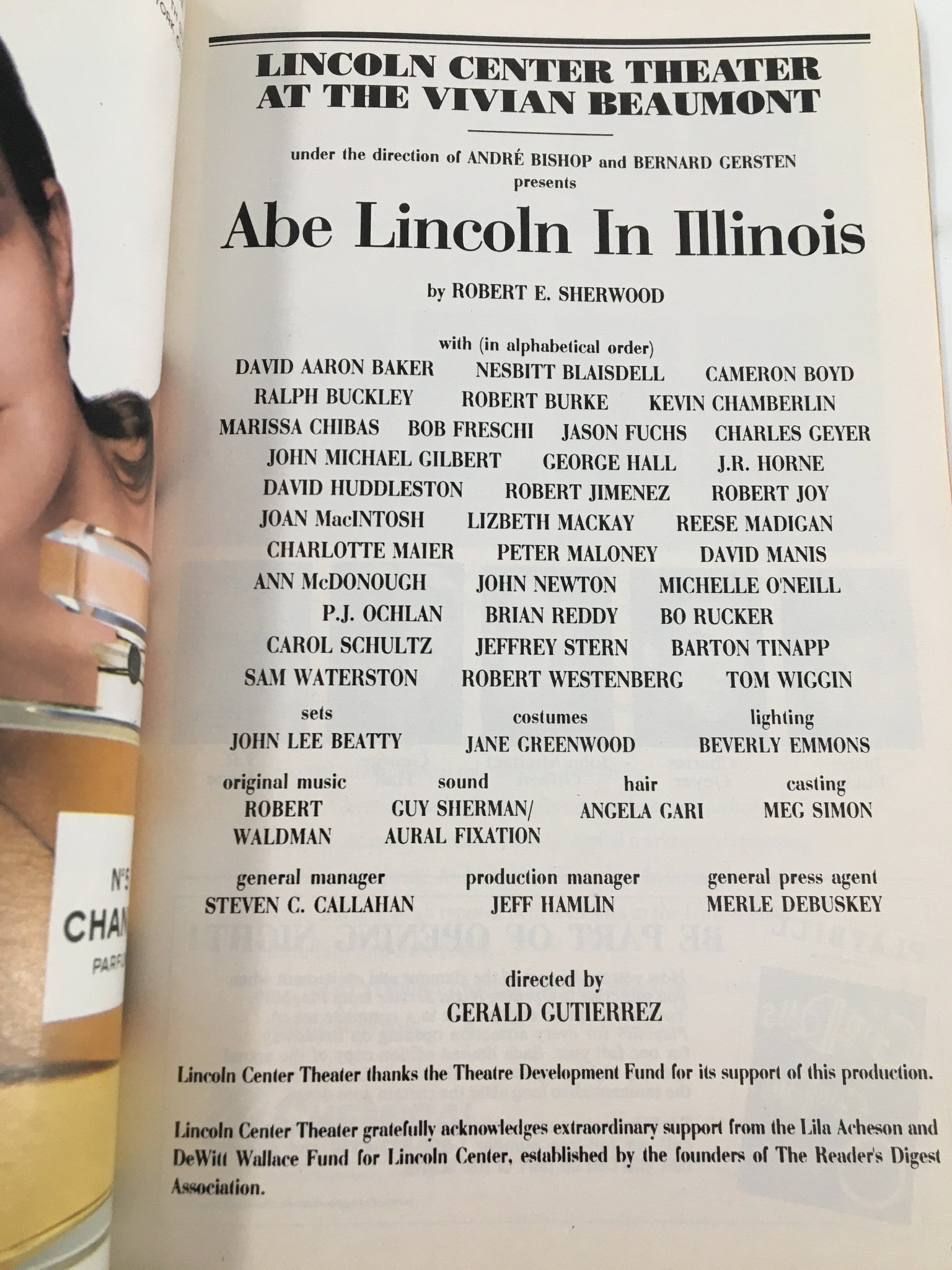 1993 Playbill Lincoln Center Theatre Robert Burke in Abe Lincoln in Illinois