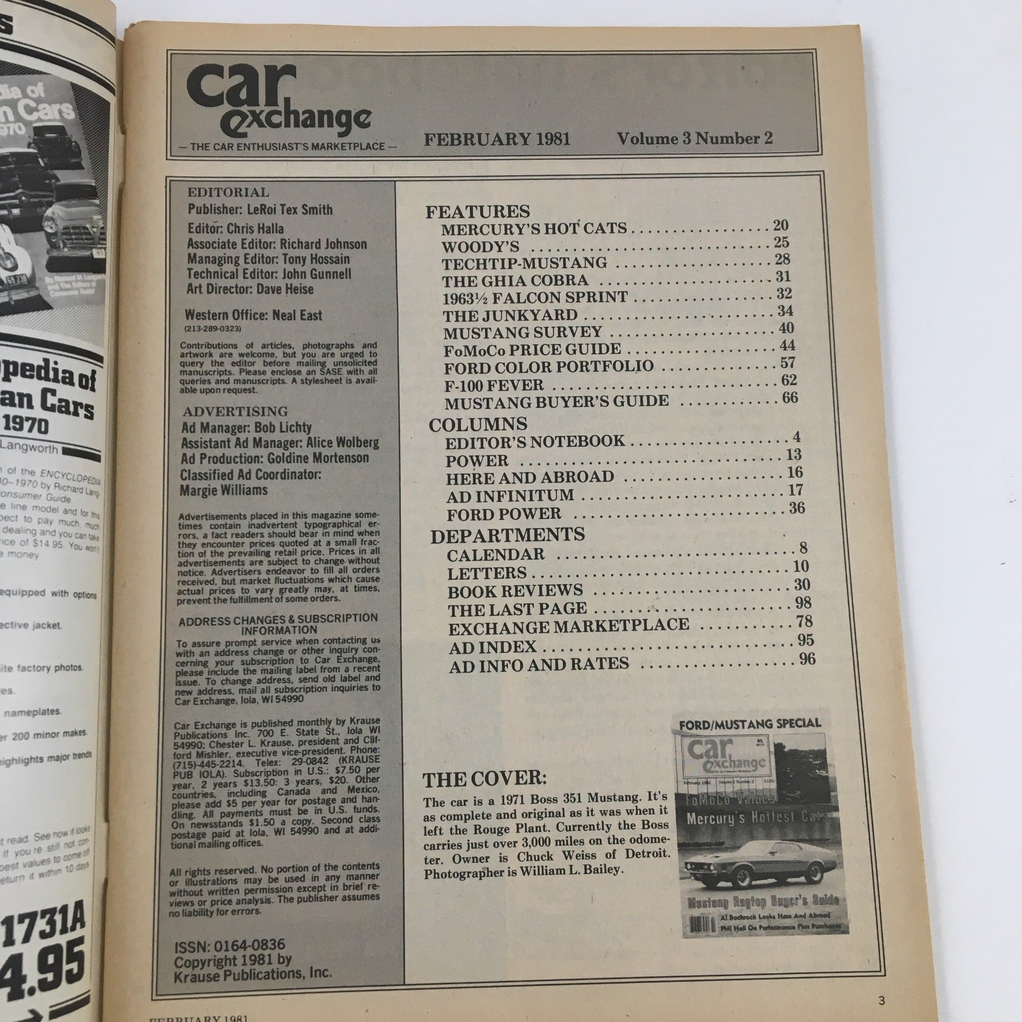 Car Exchange Magazine February 1981 Mustang Ragtop Buyer's Guide No Label