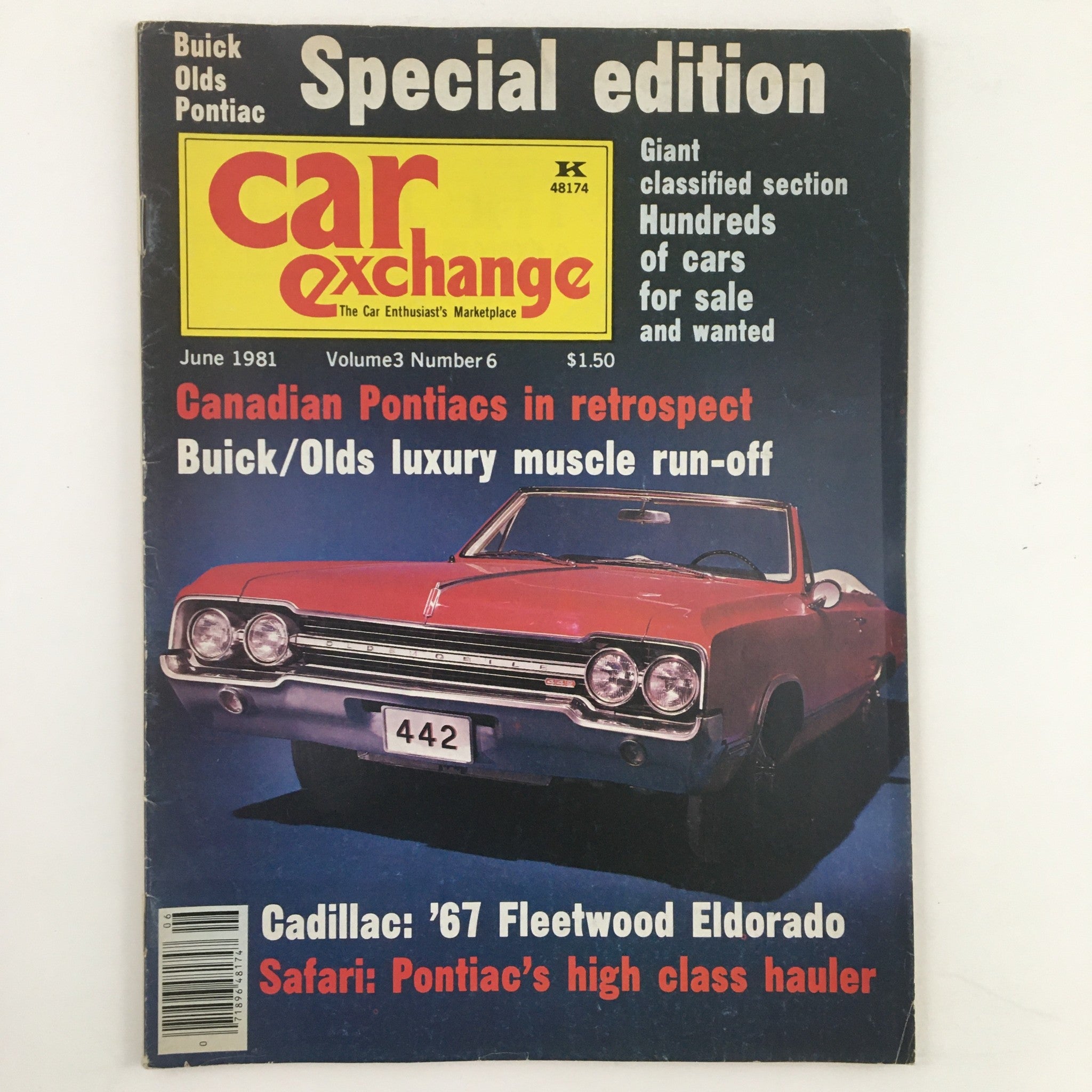 Car Exchange Magazine June 1981 Cadillac 1967 Fleetwood Eldorado No Label