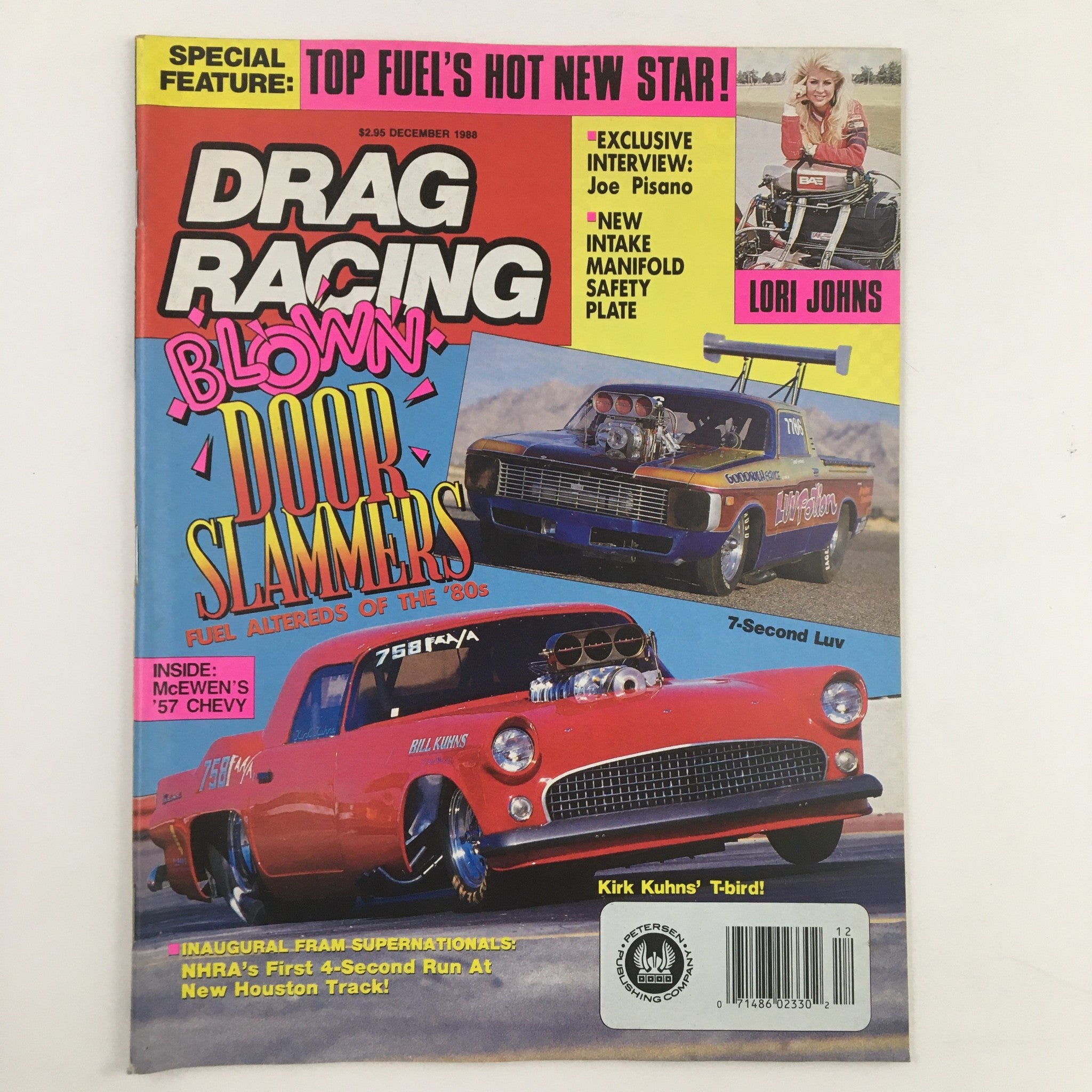 Drag Racing Magazine December 1988 Lori Johns & Joe Pisano Feature No Label