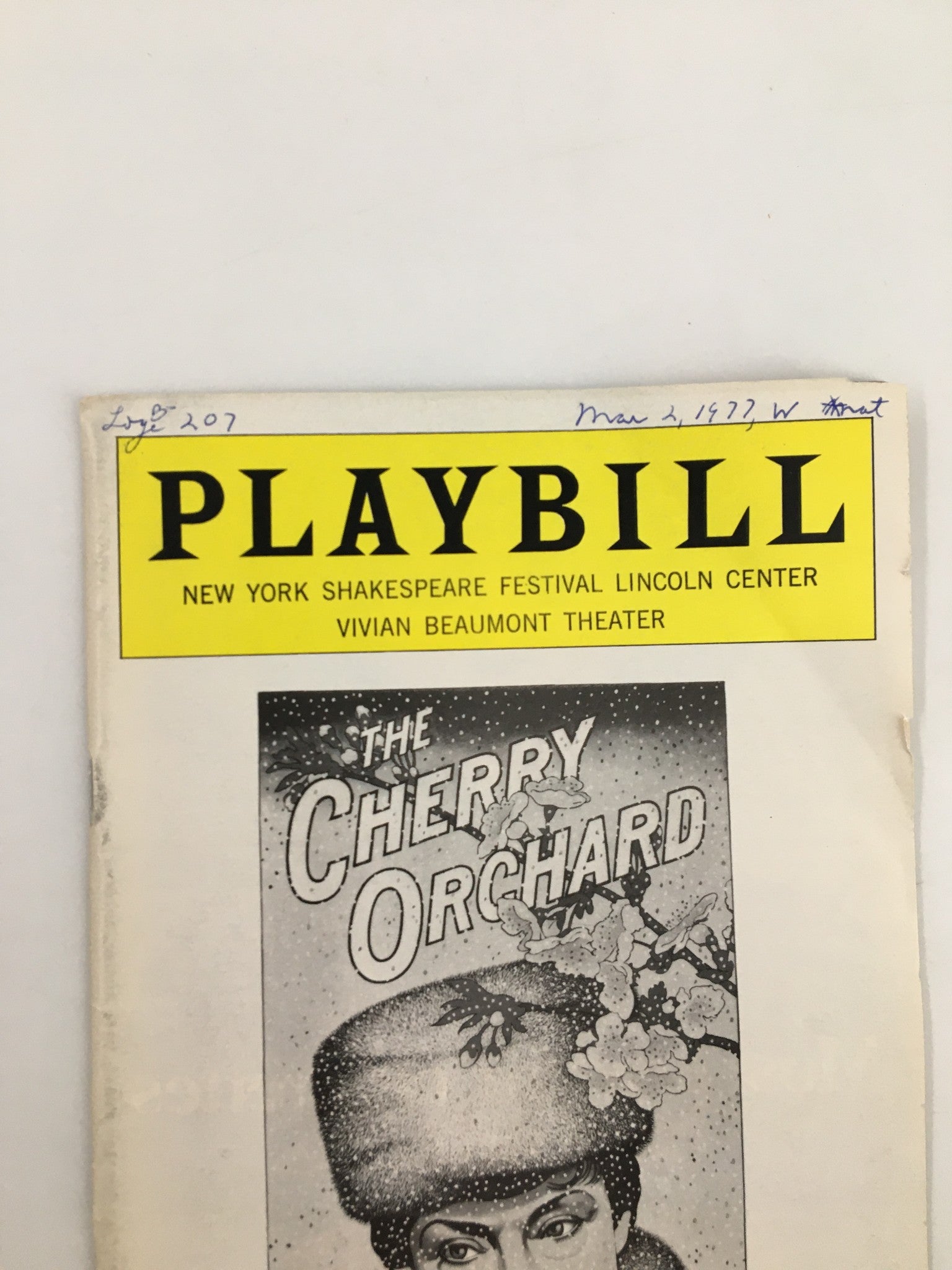 1977 Playbill Vivian Beaumont Theater CK Alexander in The Cherry Orchard