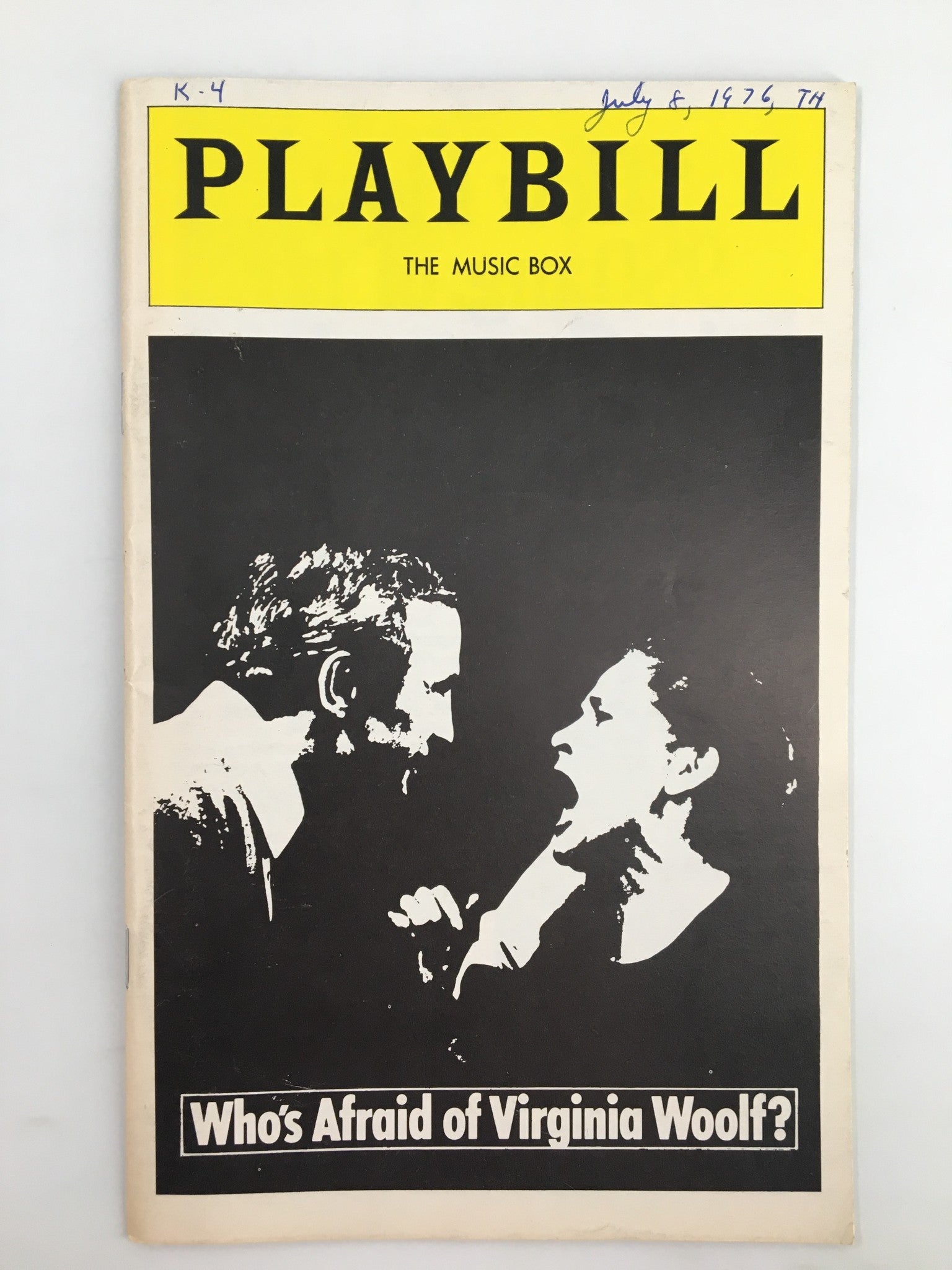 1976 Playbill The Music Box Ben Gazzara in Who's Afraid of Virginia Woolf?