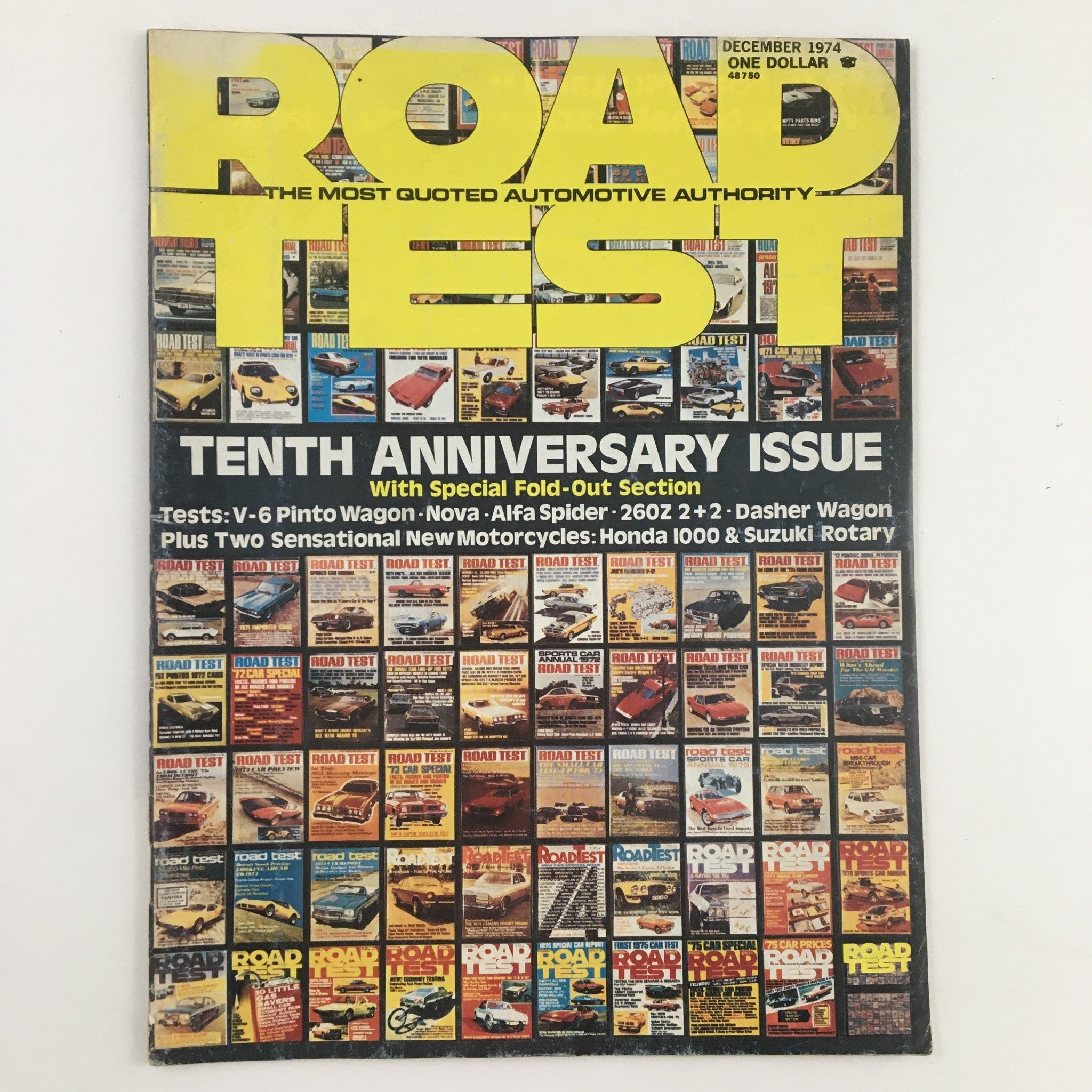 Road Test Magazine December 1974 V-6 Pinto Wagon & Nova Alfa Spider No Label