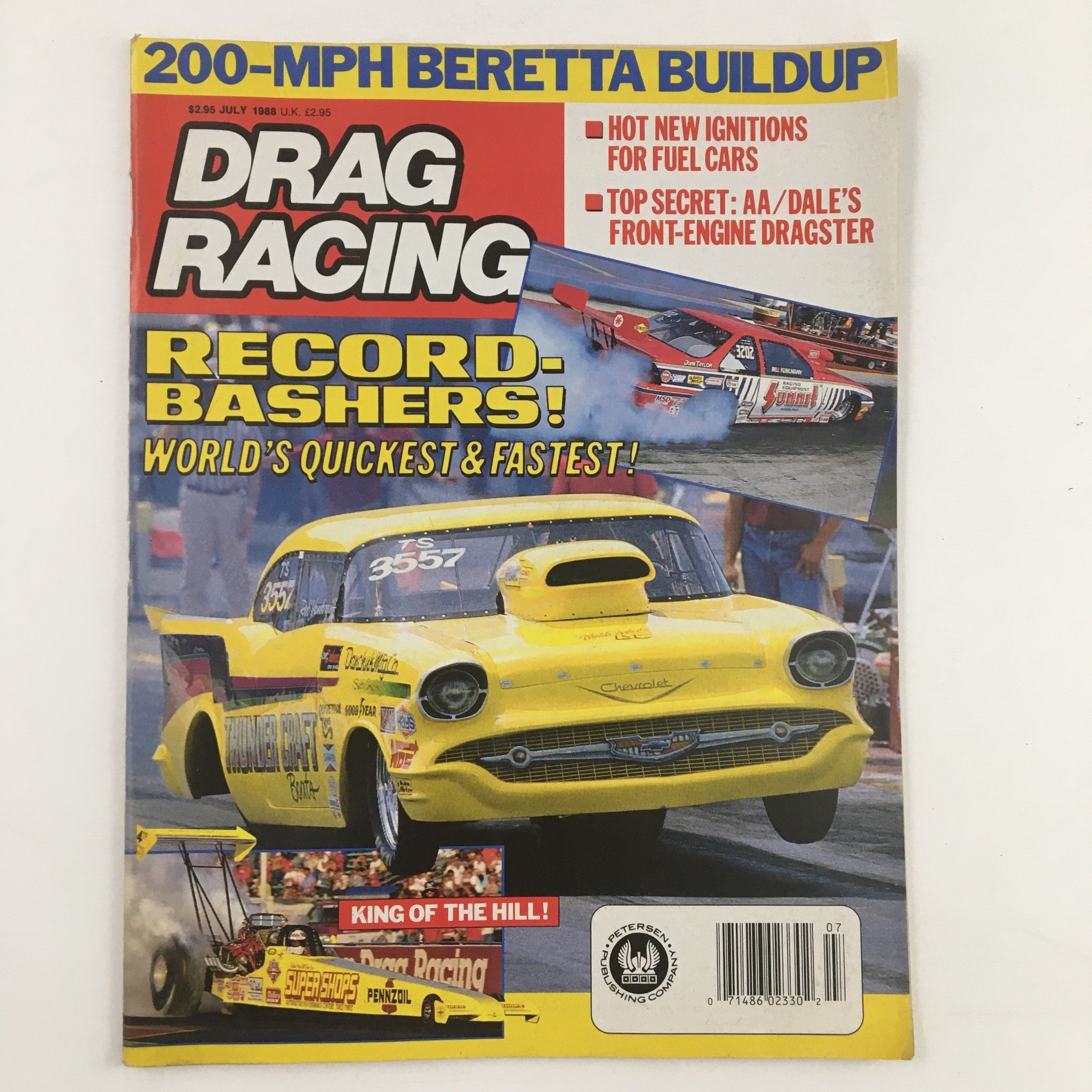 Drag Racing Magazine July 1988 World's Quickest Doorslammer '57 Chevy No Label