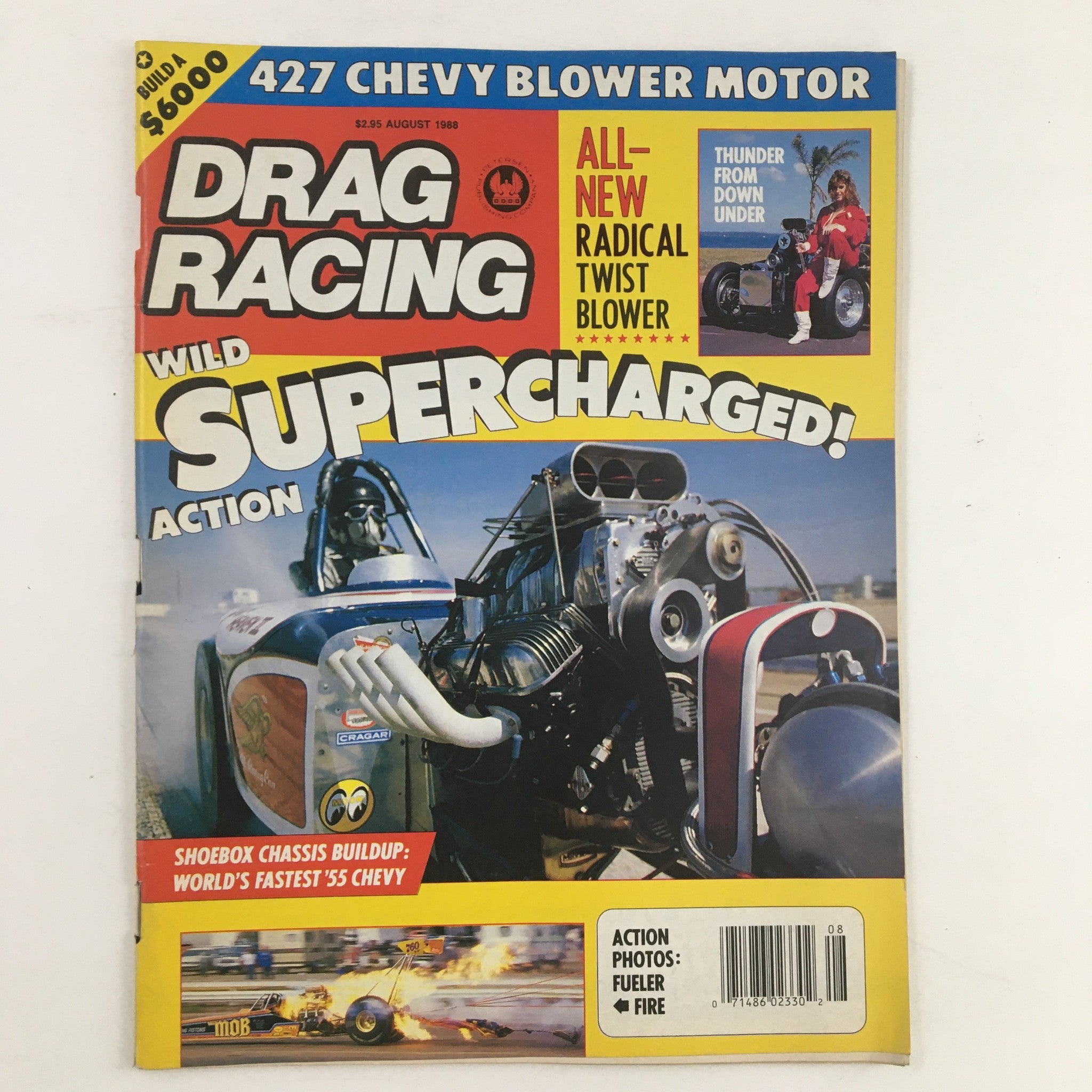 Drag Racing Magazine August 1988 Pure Heaven with Pilot Rod Hynes No Label