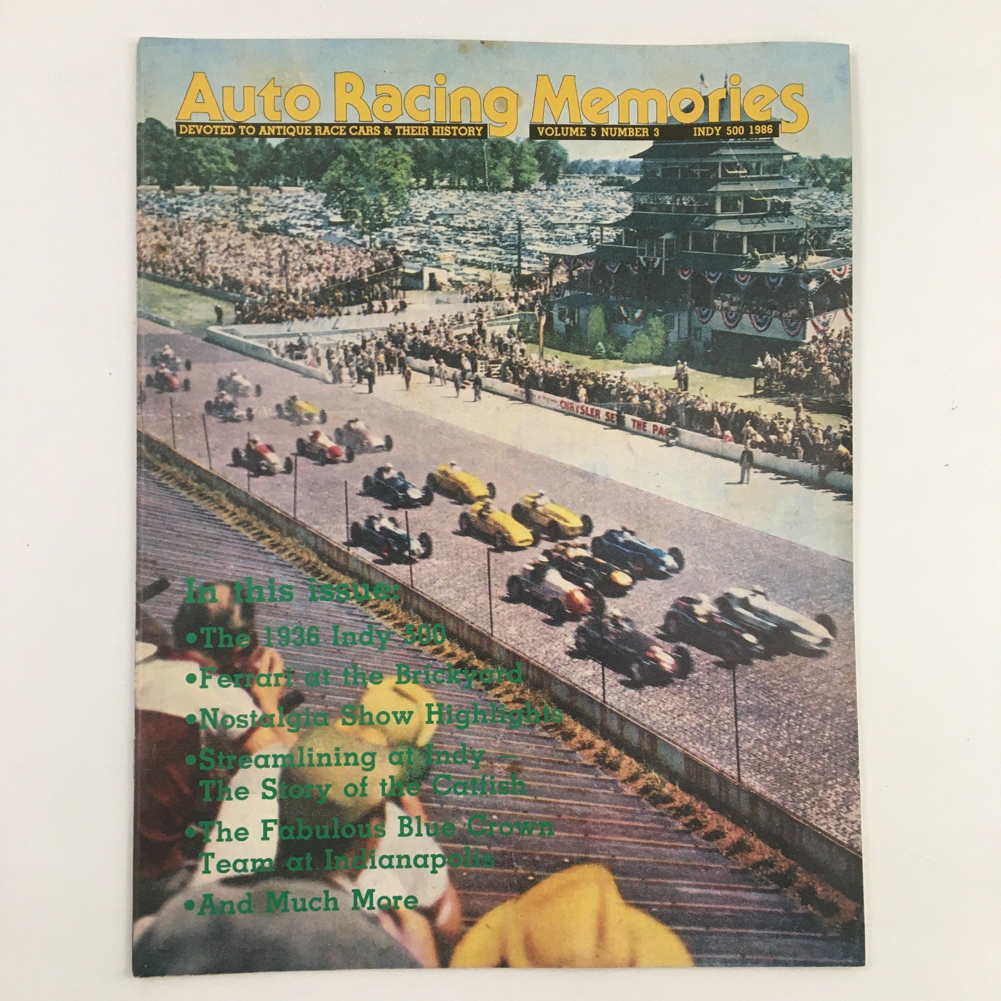 Auto Racing Memories 1986 Streamlining at Indy The Story of Catfish No Label