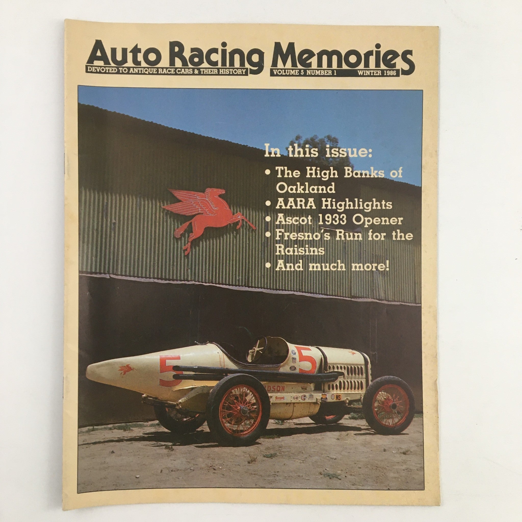 Auto Racing Memories Winter 1986 The High Banks of Oakland No Label