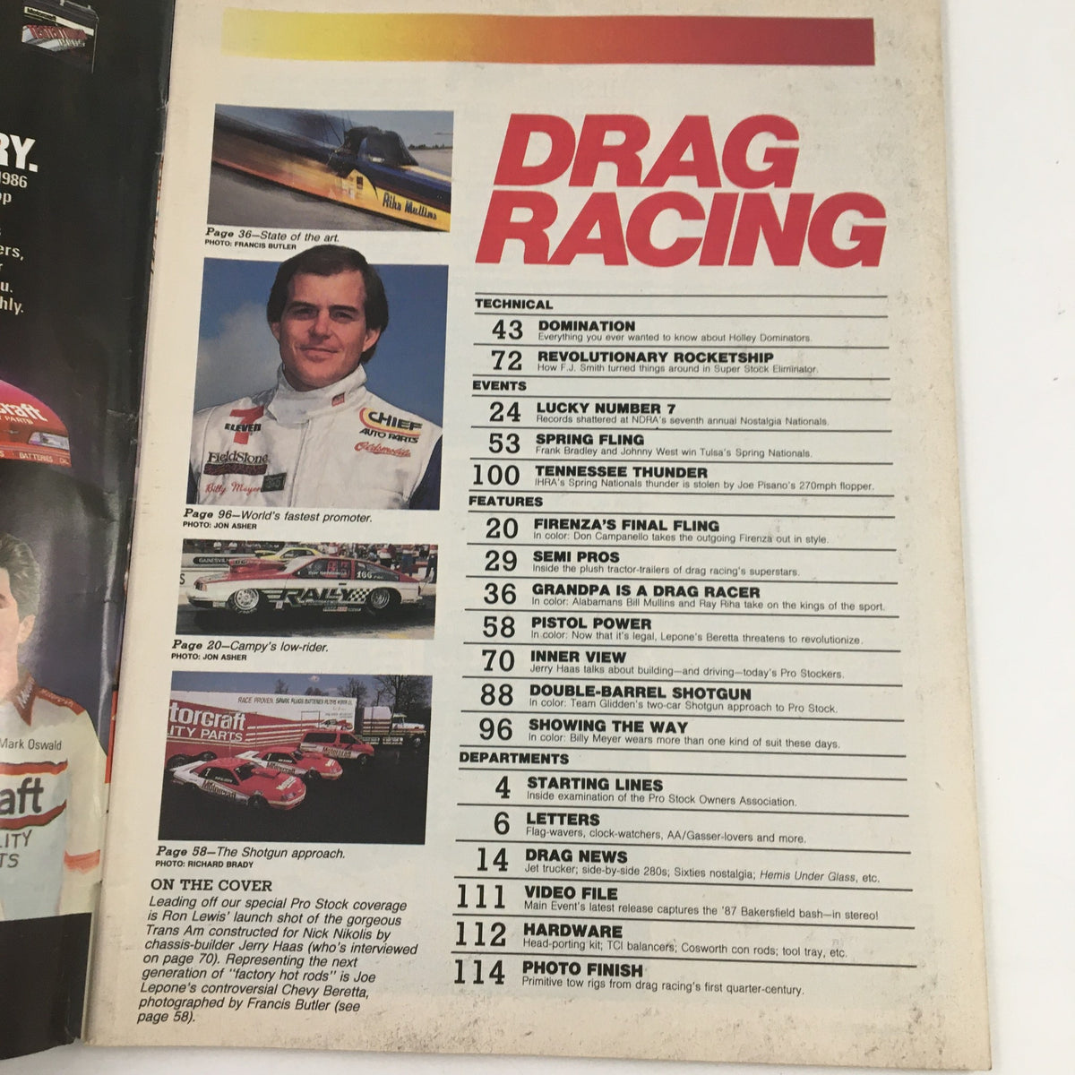 Hot Rod Magazine September 1987 Drag Racing