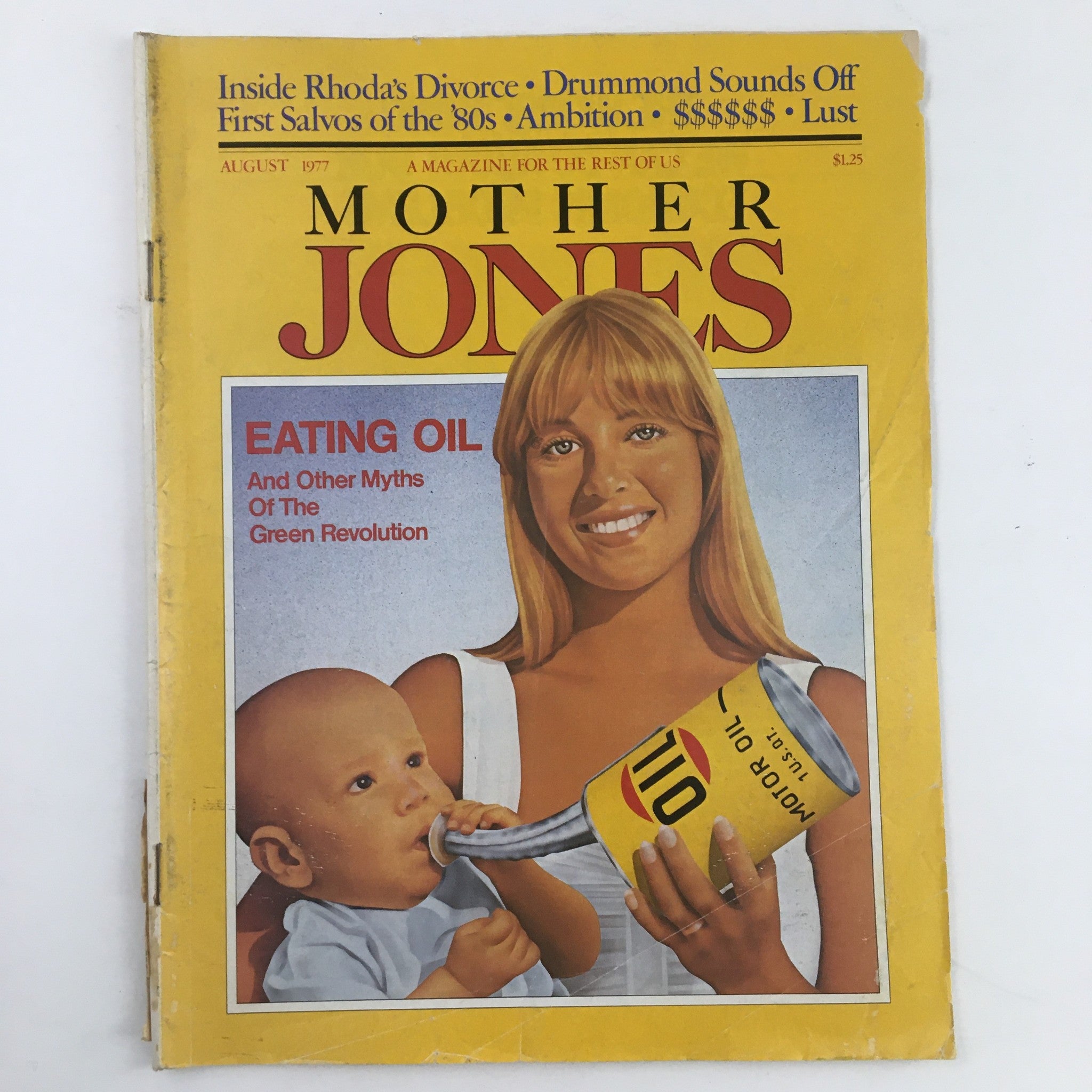 Mother Jones Magazine August 1977 Eating Oil & Other Myths of Green Revolution