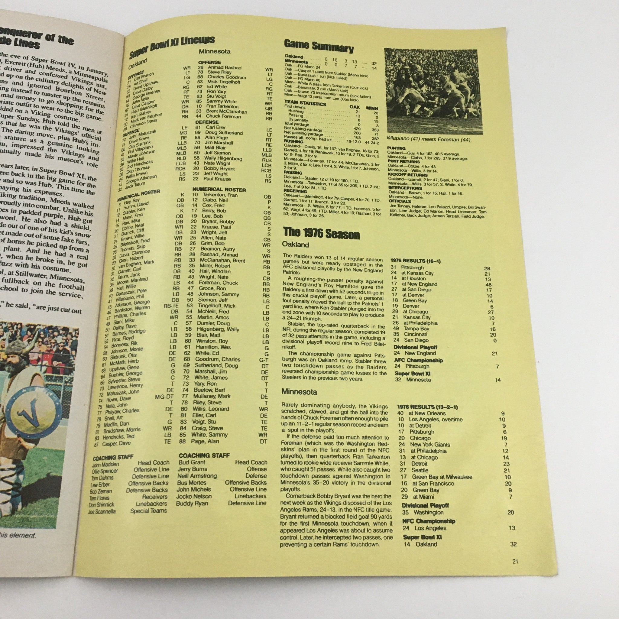 1974 McDonalds History of Super Bowl Vol. 3 Complete Super Bowl Records