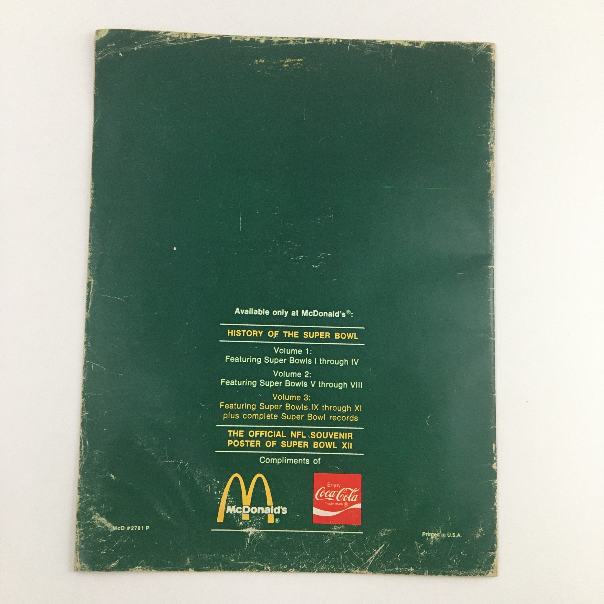 1974 McDonalds History of Super Bowl Vol. 3 Complete Super Bowl Records