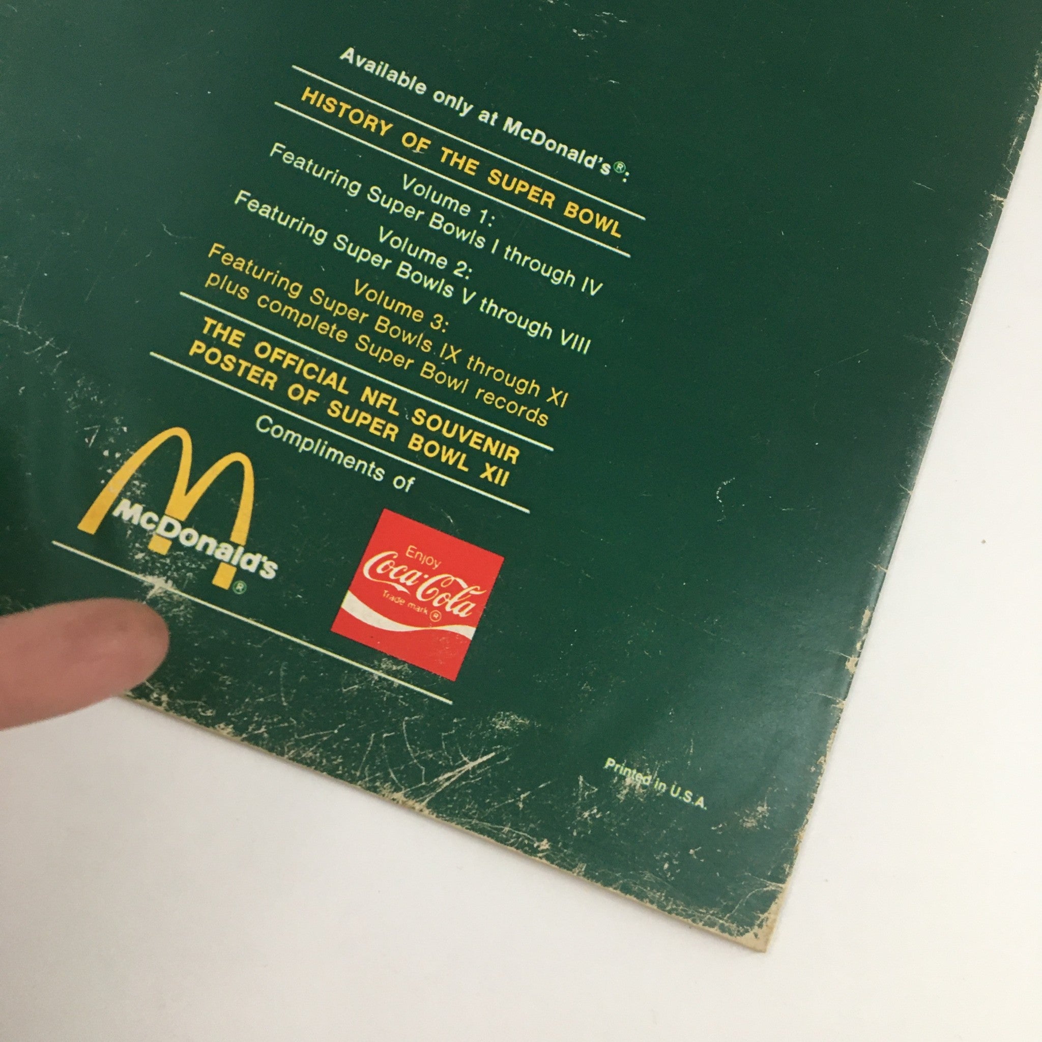 1974 McDonalds History of Super Bowl Vol. 3 Complete Super Bowl Records