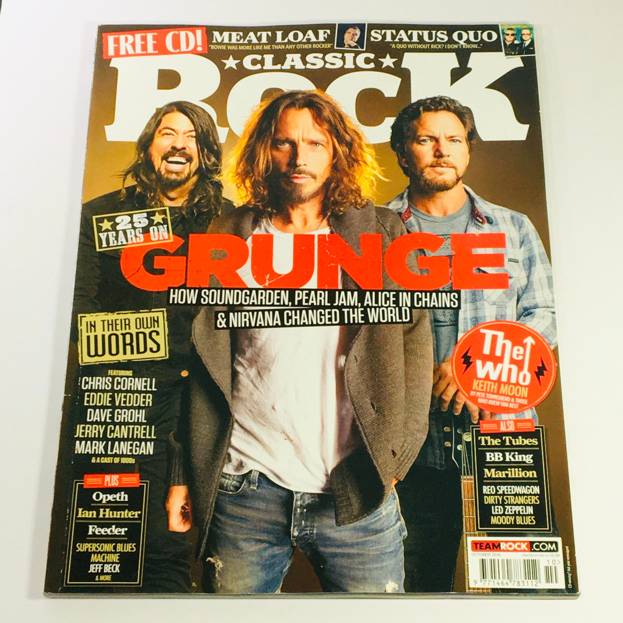 Classic Rock Magazine October 2016 #228 - Chris Cornell, Eddie Vedder UK Import