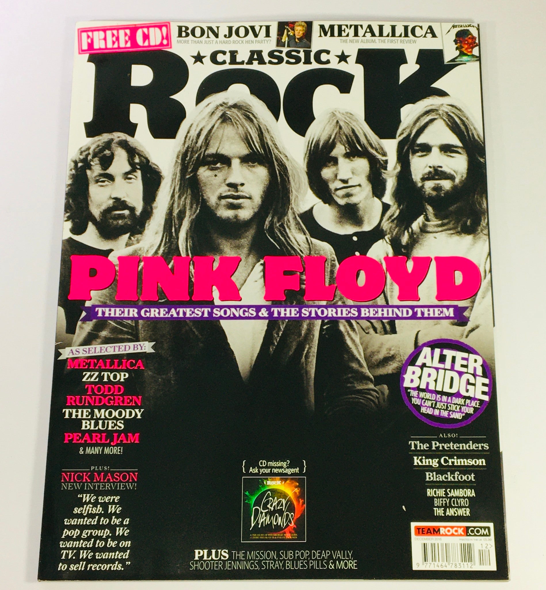 Classic Rock Magazine December 2016 #230 - Pink Floyd Plus Nick Mason UK Import