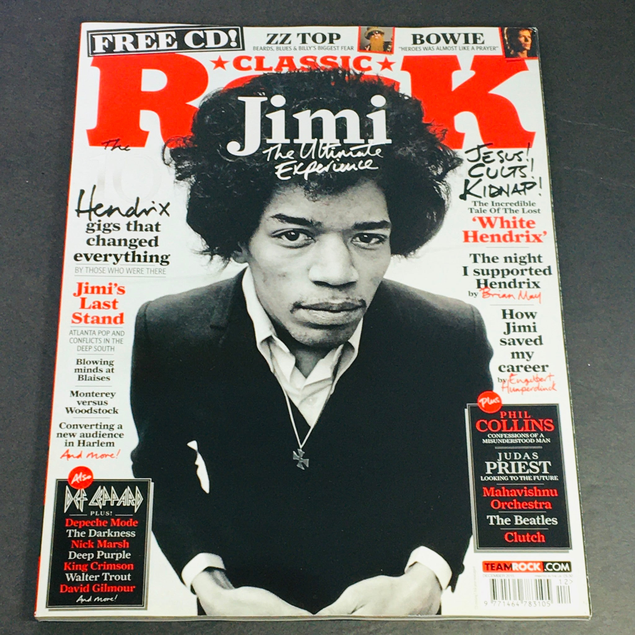 Classic Rock Magazine December 2015 #217 - Jimi Hendrix, Phil Collins UK Import