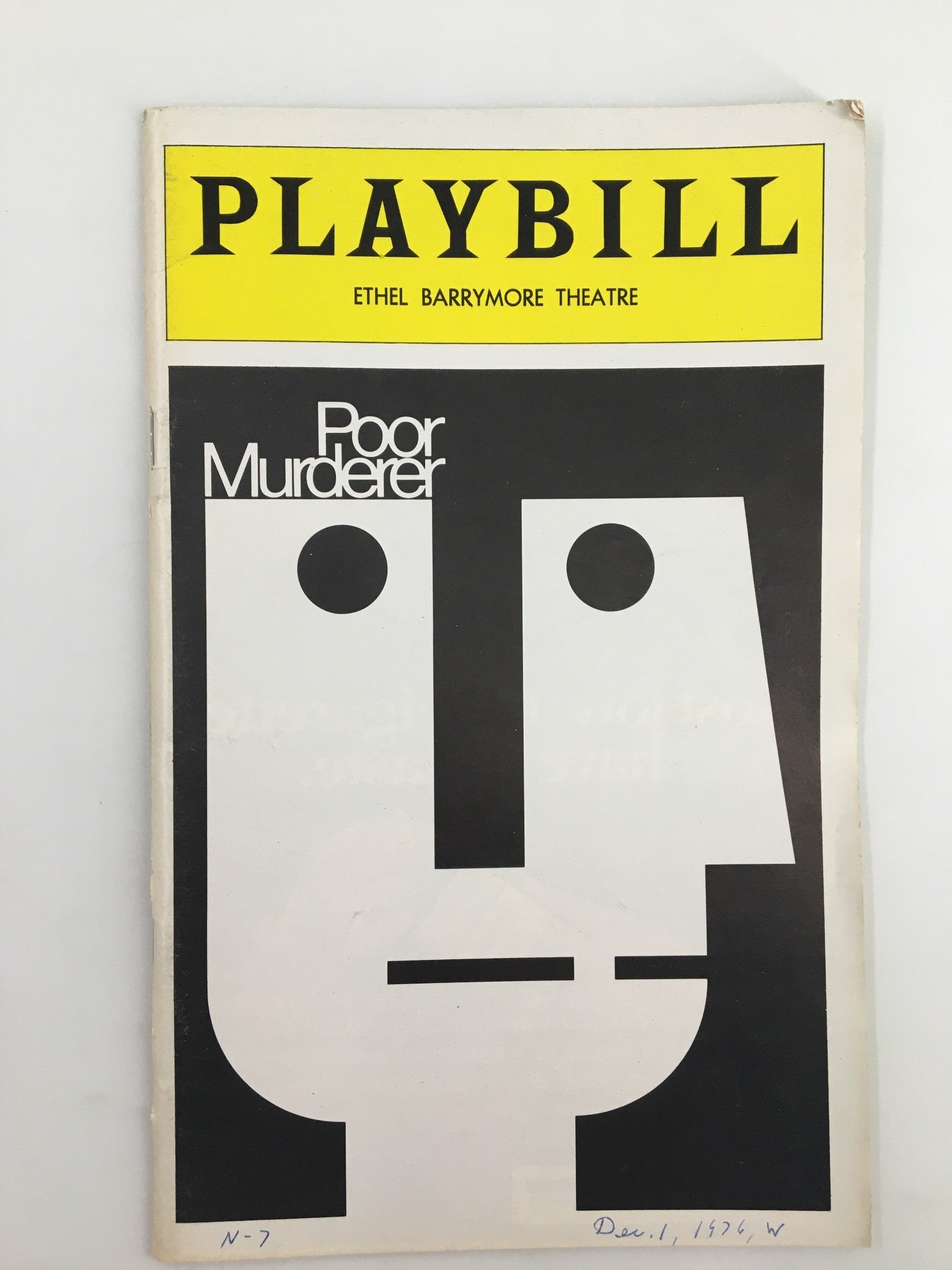 1976 Playbill Ethel Barrymore Theatre Laurence Luckinbill in Poor Murderer