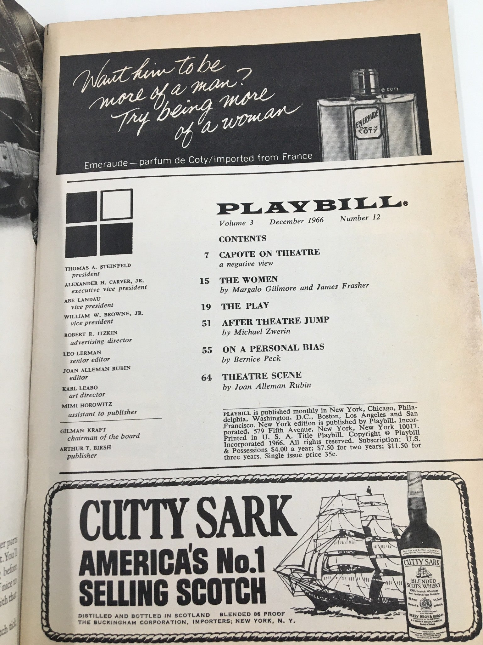 1966 Playbill Sam S. Shubert Theatre Larry Blyden, Alan Alda in The Apple Tree