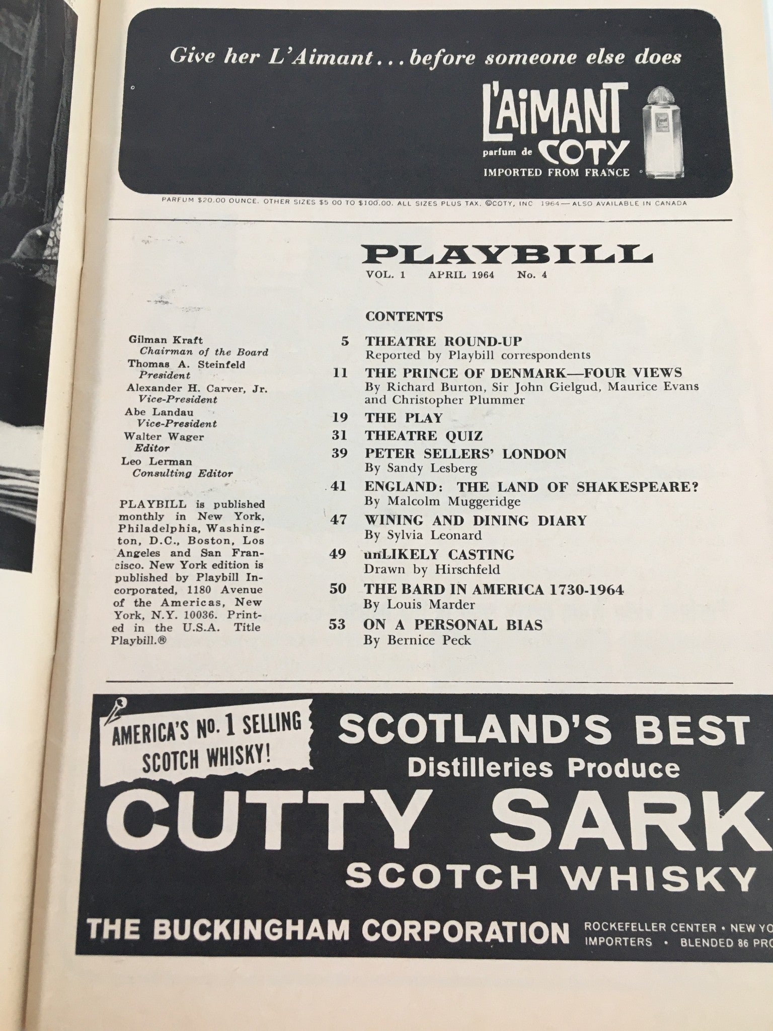 1964 Playbill The Music Box Sandy Dennis, Don Porter in w