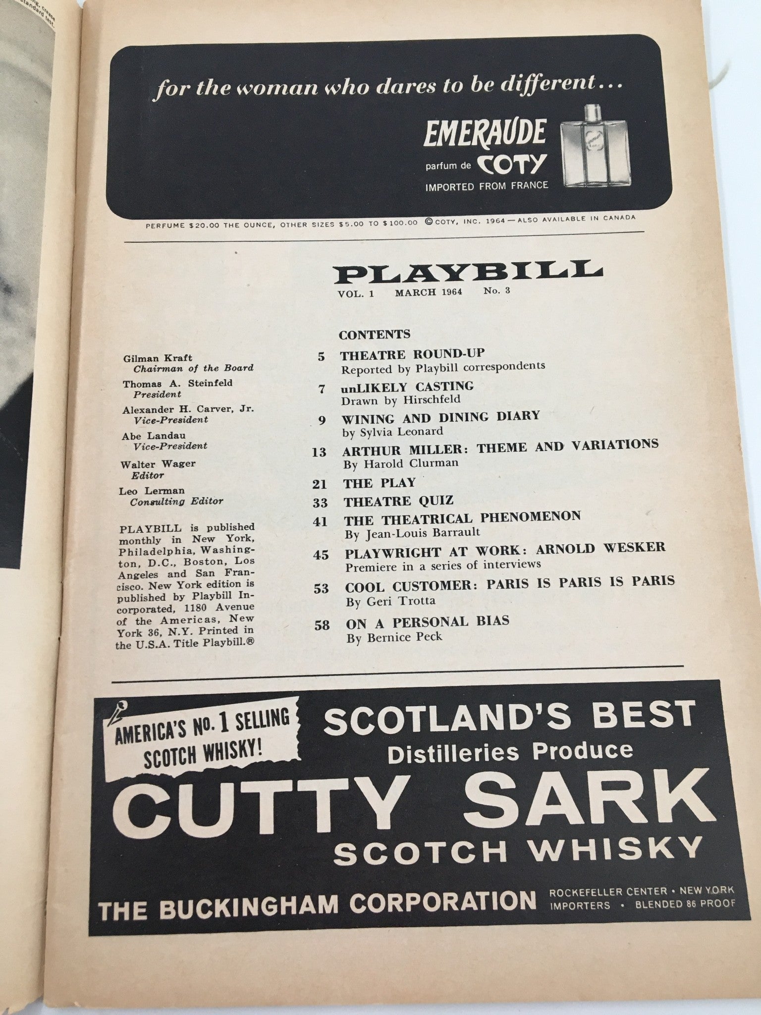 1964 Playbill Lyceum Theatre Robert Preston in Nobody Loves An Albatross