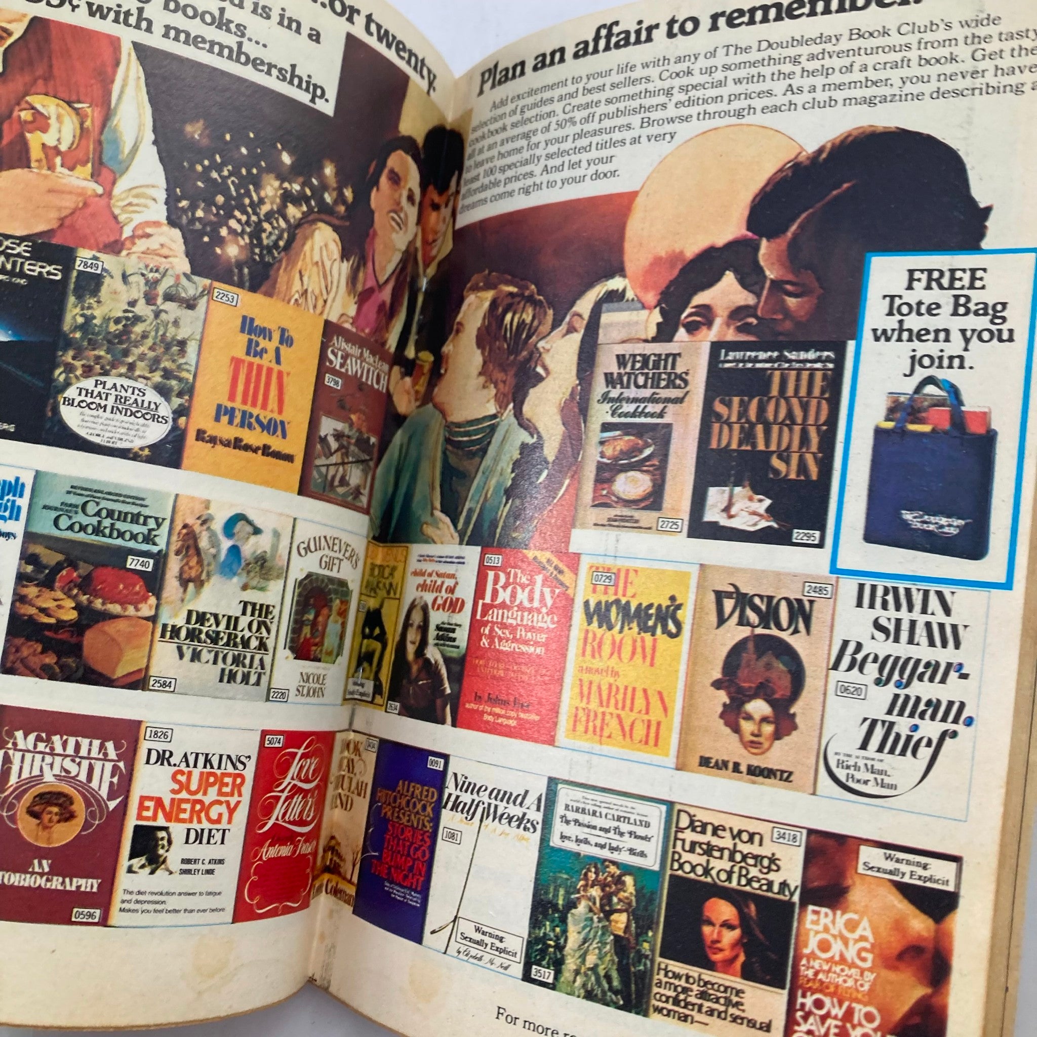 TV Guide Magazine May 20 1978 #1312 presents a collection advertisement for the Doubleday Book Club, featuring a variety of book titles and a promotion for a free tote bag with membership.