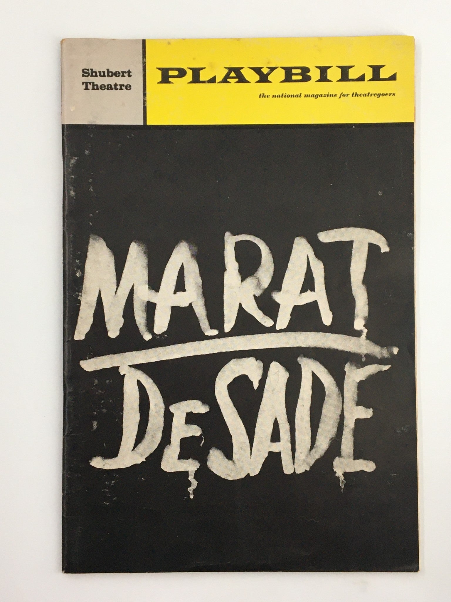 1967 Playbill Shubert Theatre William Roderick, Robert Fields in Marat de Sade