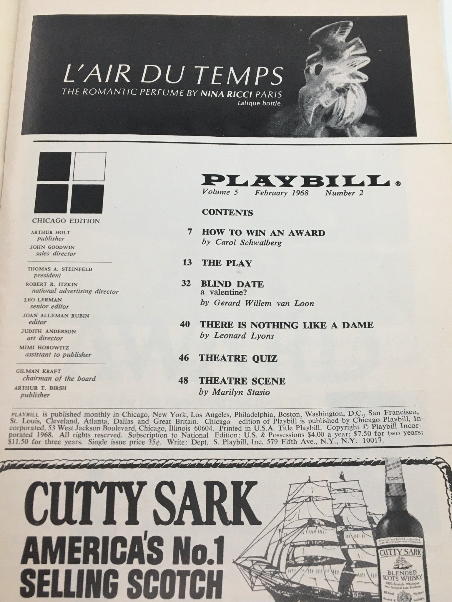 1968 Playbill Studebaker Theatre Carolyn Jones in The Homecoming