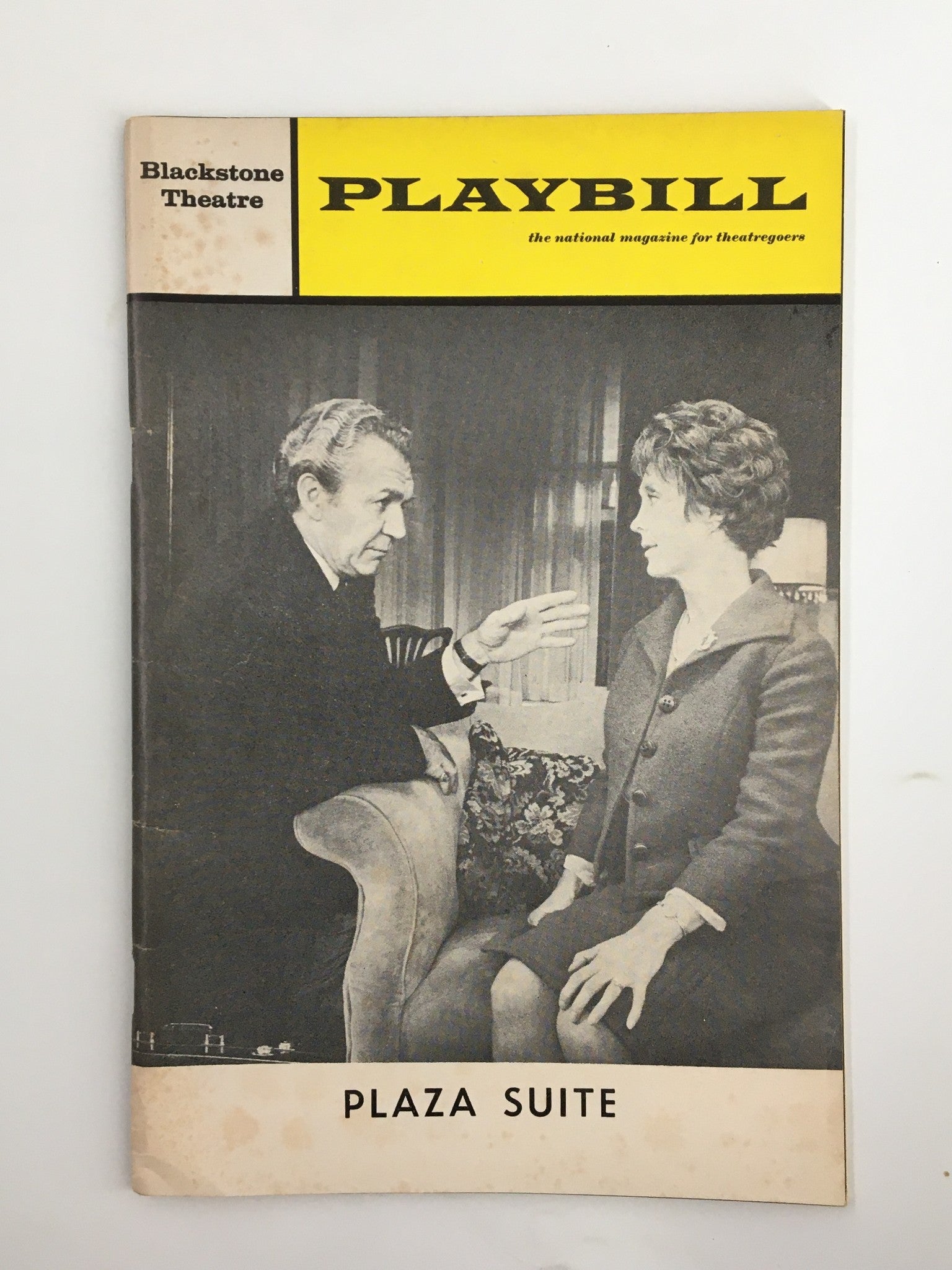 1968 Playbill Blackstone Theatre Forrest Tucker, Betty Garrett in Plaza Suite