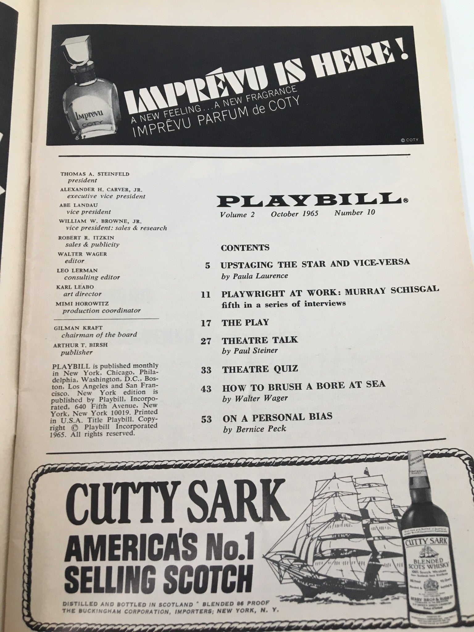 1965 Playbill Billy Rose Theatre Charles D. Grey in The Right Honourable