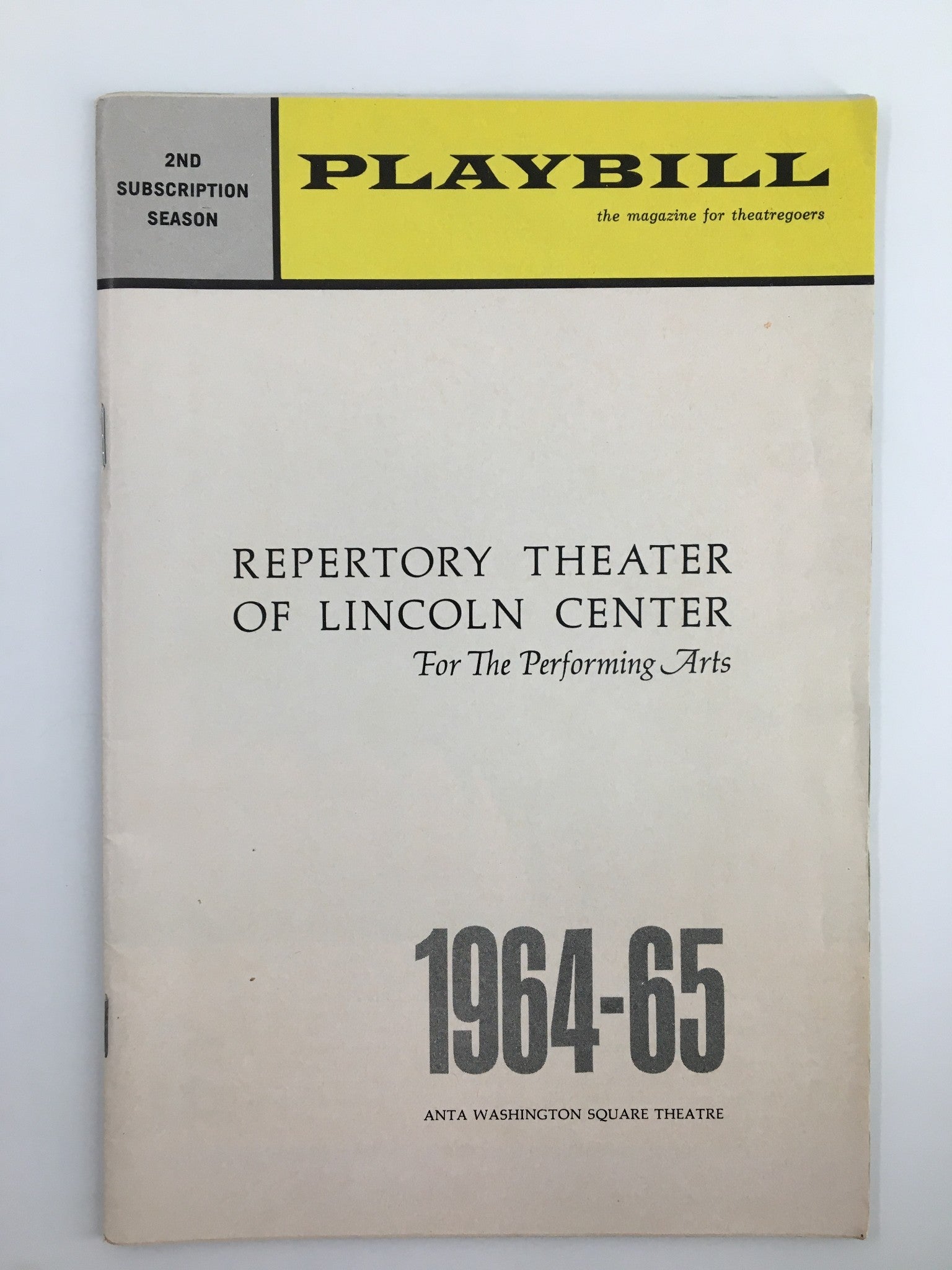 1965 Playbill Repertory Theater of Lincoln Center For The Performing Arts