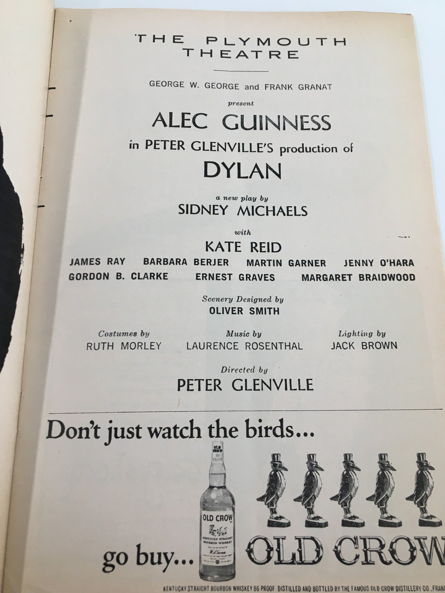 1964 Playbill The Plymouth Theatre Kate Reid, James Ray in Dylan