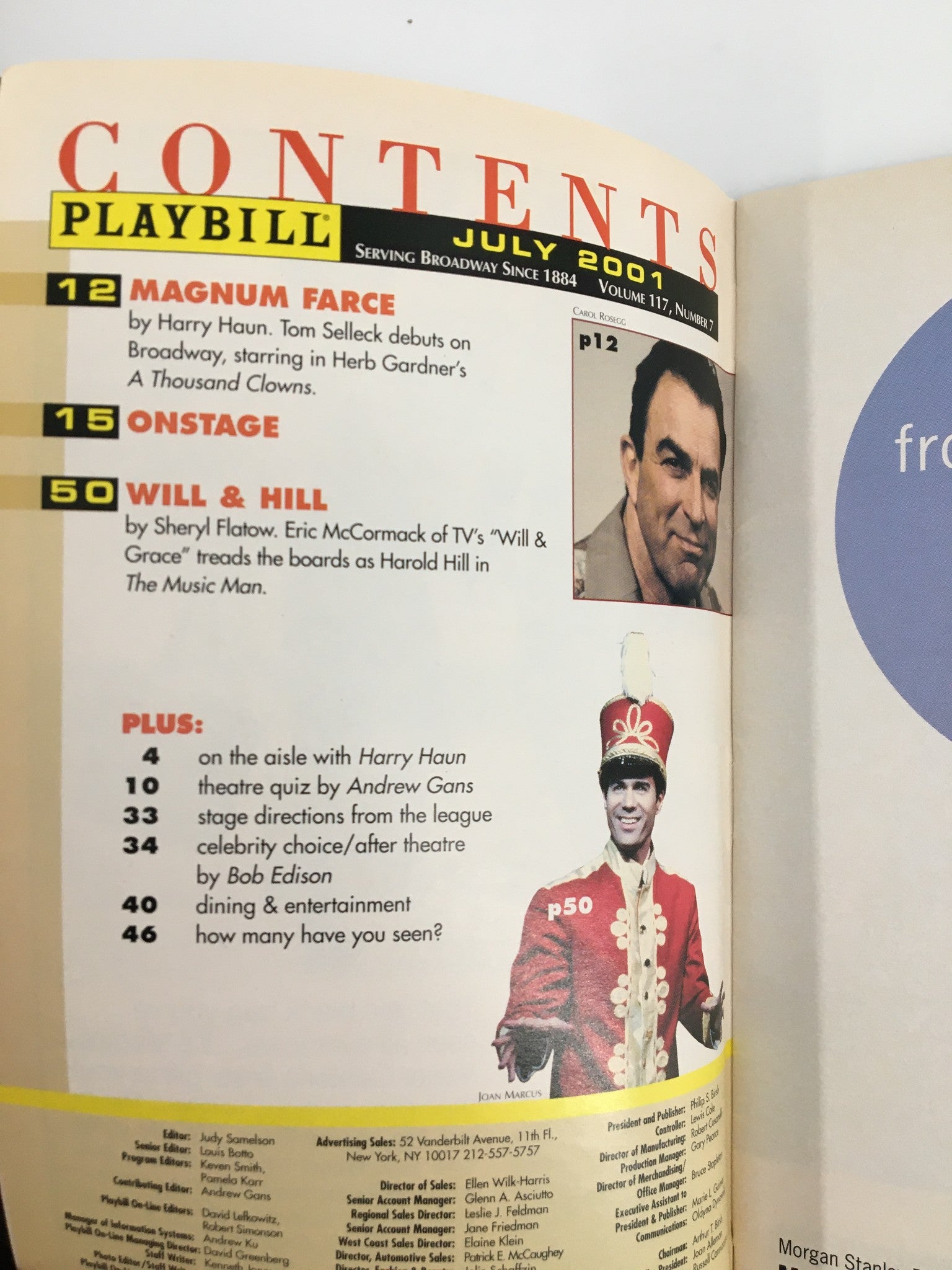 2001 Playbill Eugene O'Neill Theatre The Full Monty The Broadway Musical