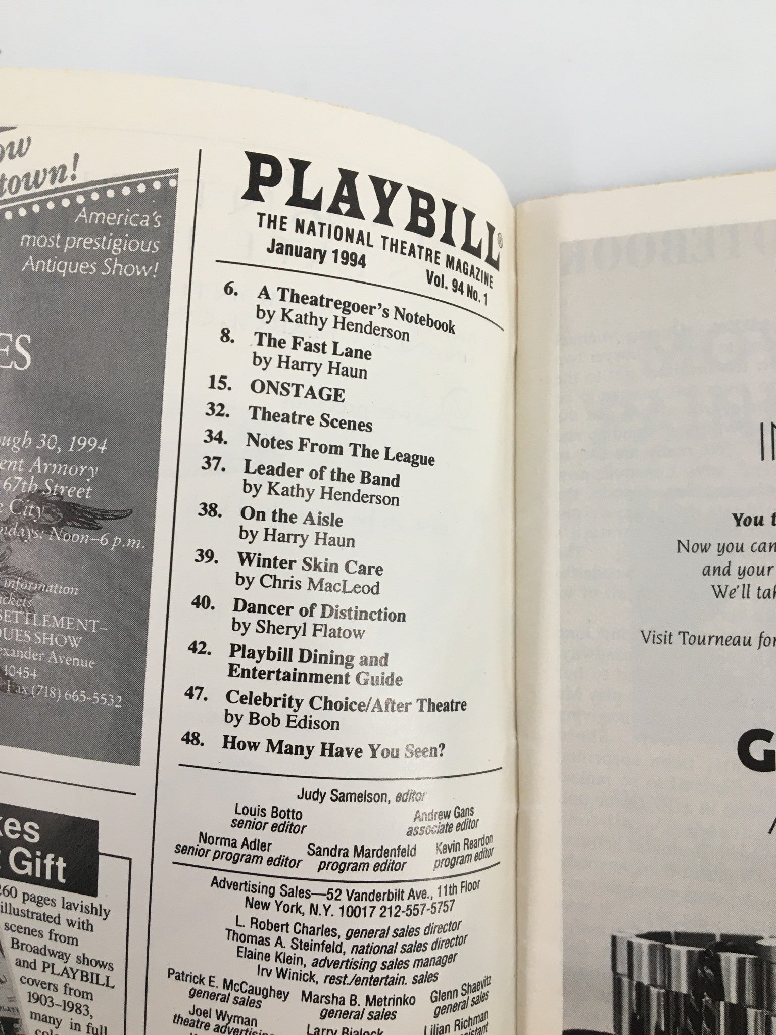 1994 Playbill Ethel Barrymore Theatre Linda Lavin in The Sisters Rosensweig